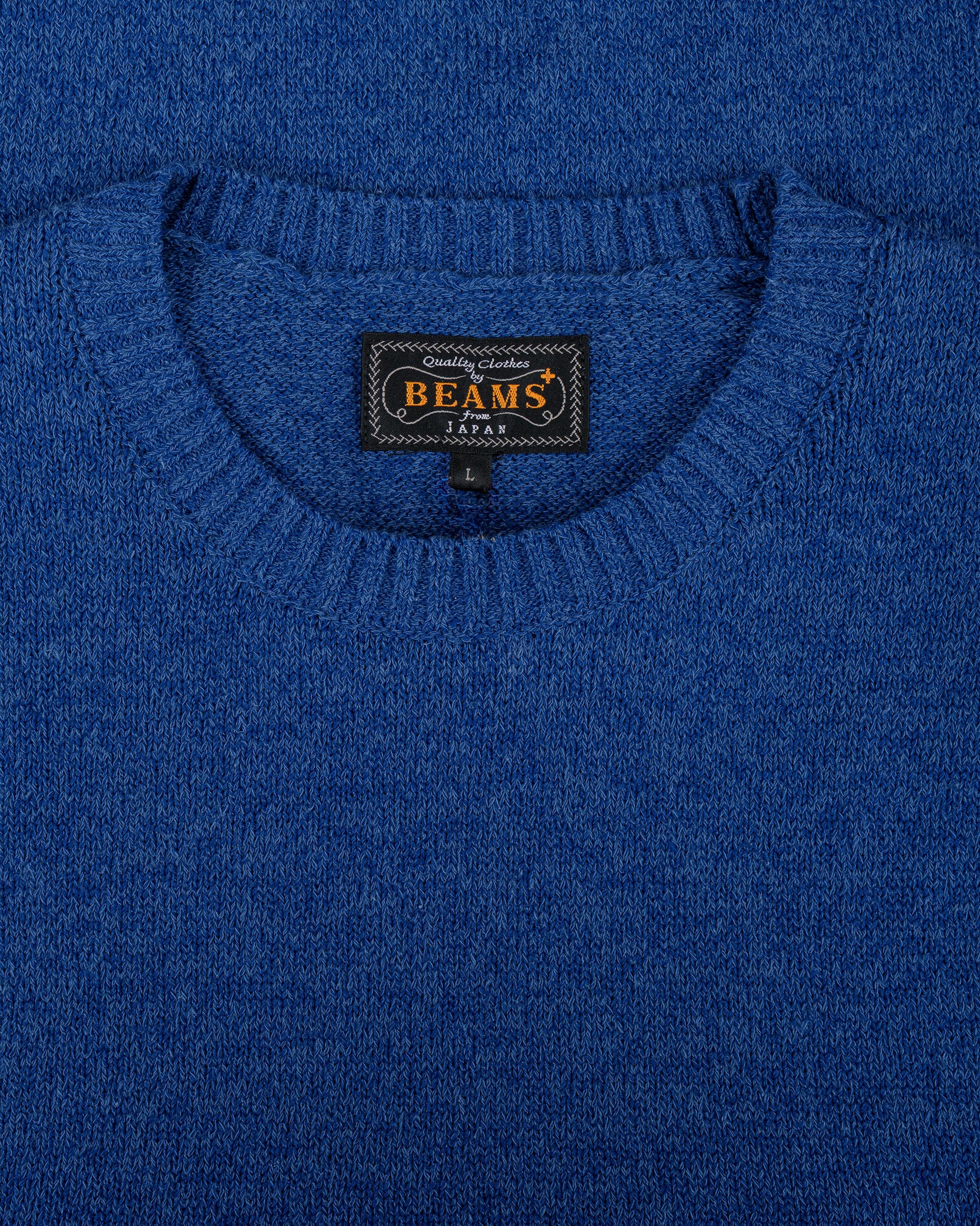 Beams Plus Crew Lily 7G Blue - Image 5