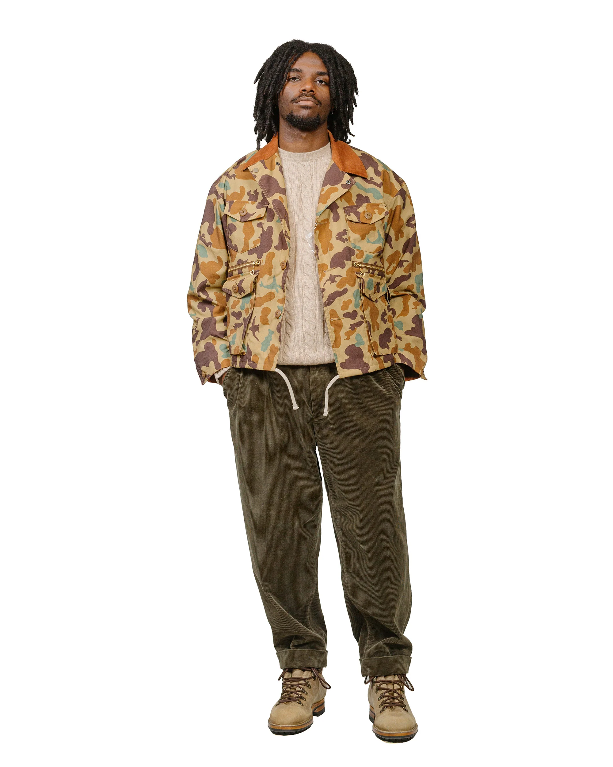 Beams Plus Fish Hunting Jacket Animal Camo Khaki - Image 4
