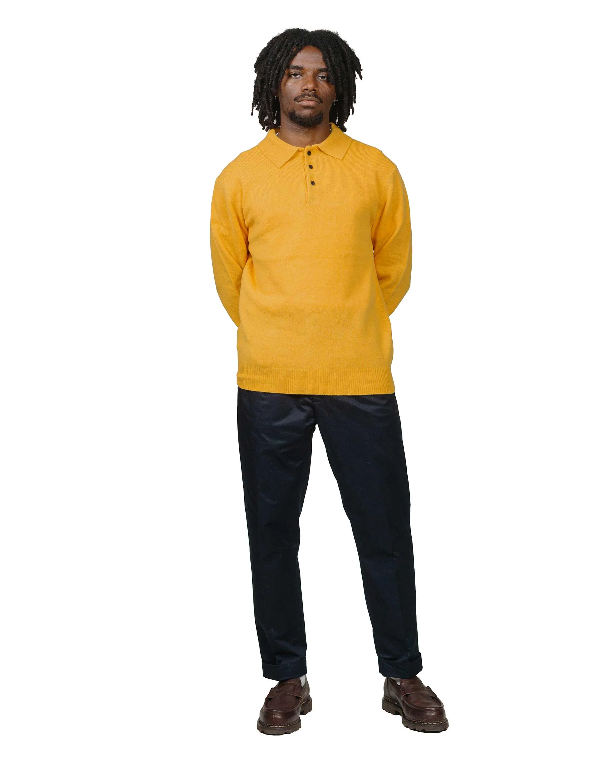 Beams Plus Knit Polo 9G Gold - Image 4