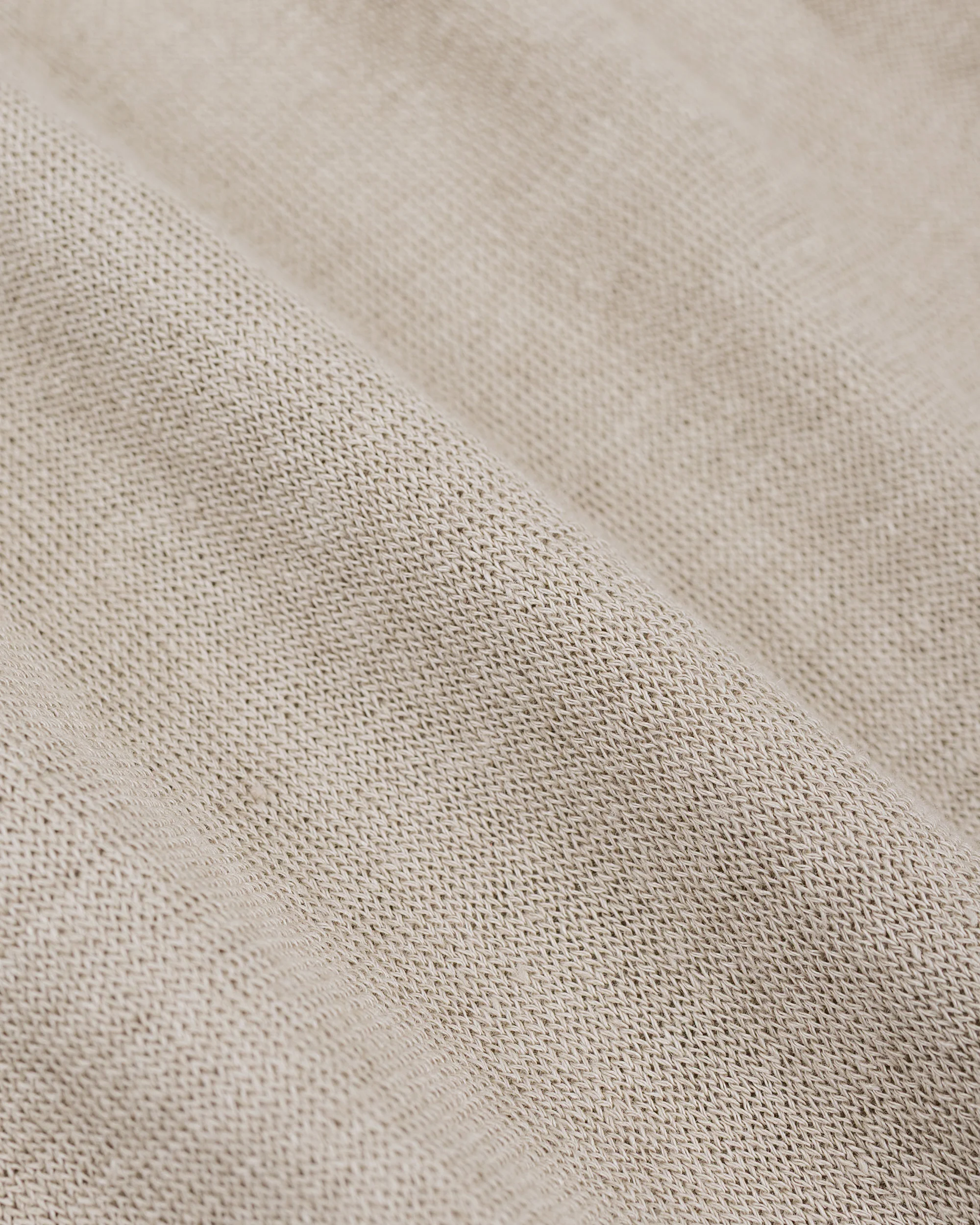 Beams Plus Knit Polo Hemp Light Grey - Image 6