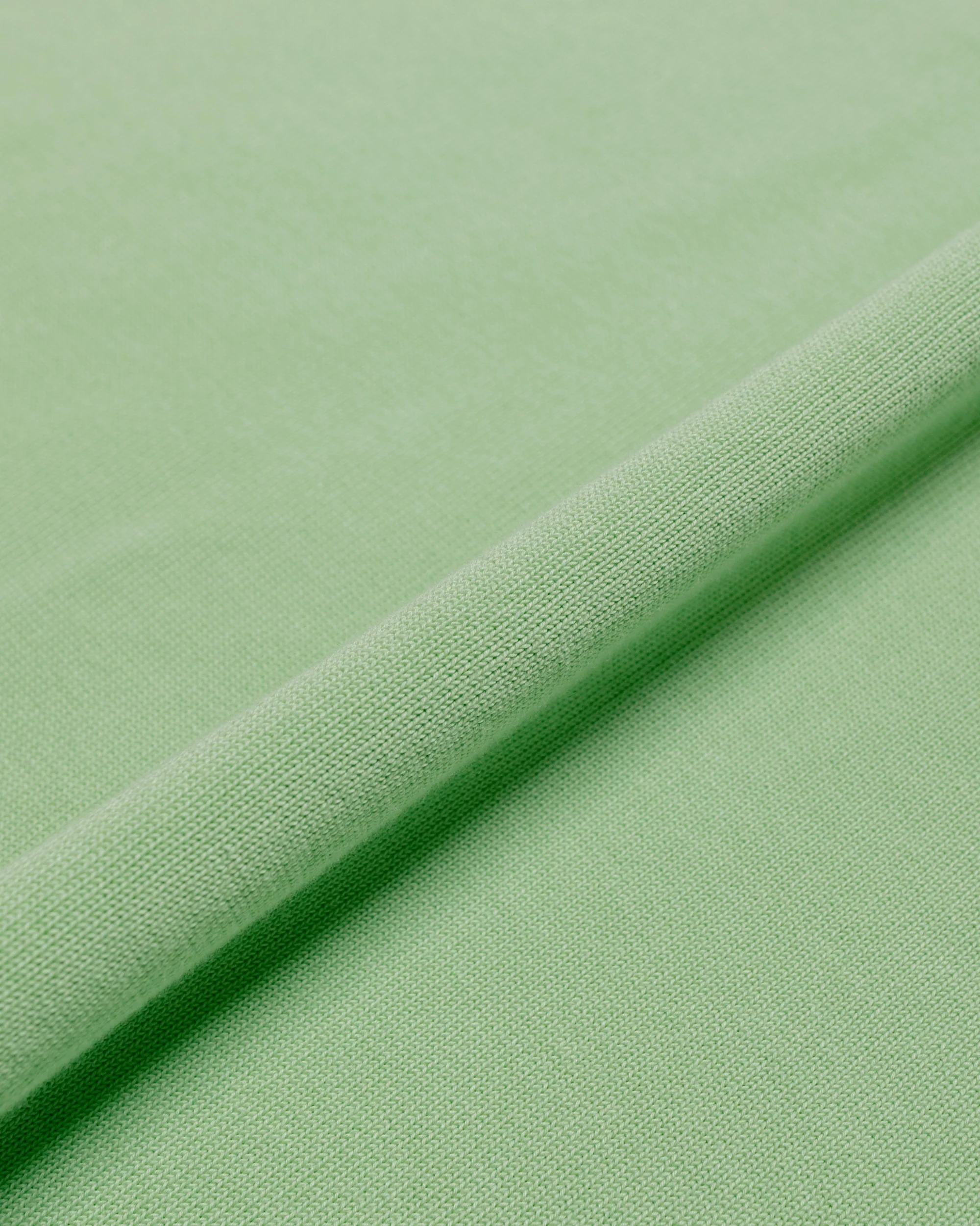 Beams Plus Knit Polo Solid 12G Light Green - Image 5