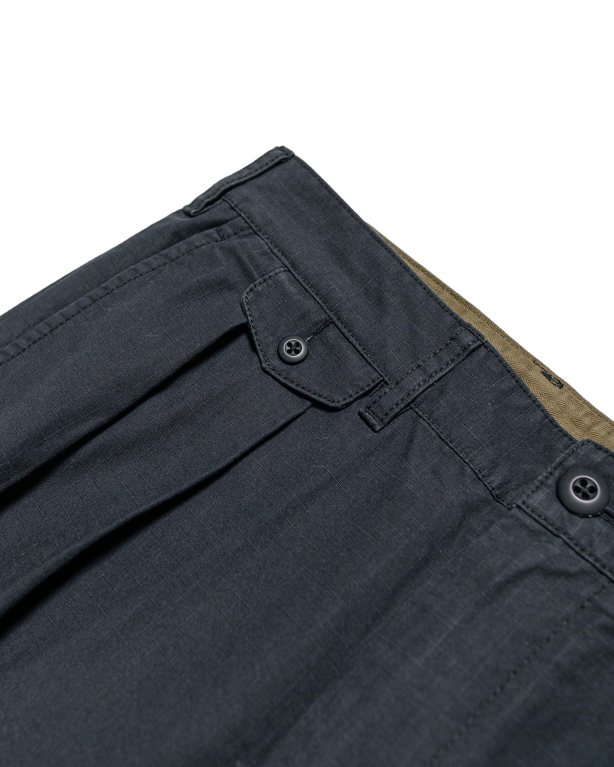 Beams Plus Lost & Found 2Pleats Cotton Ripstop Black - Image 5