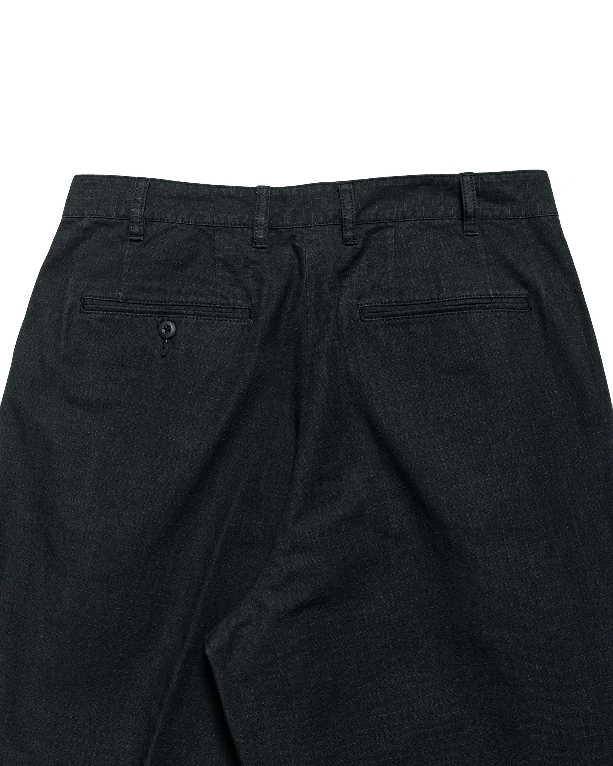 Beams Plus Lost & Found 2Pleats Cotton Ripstop Black - Image 6