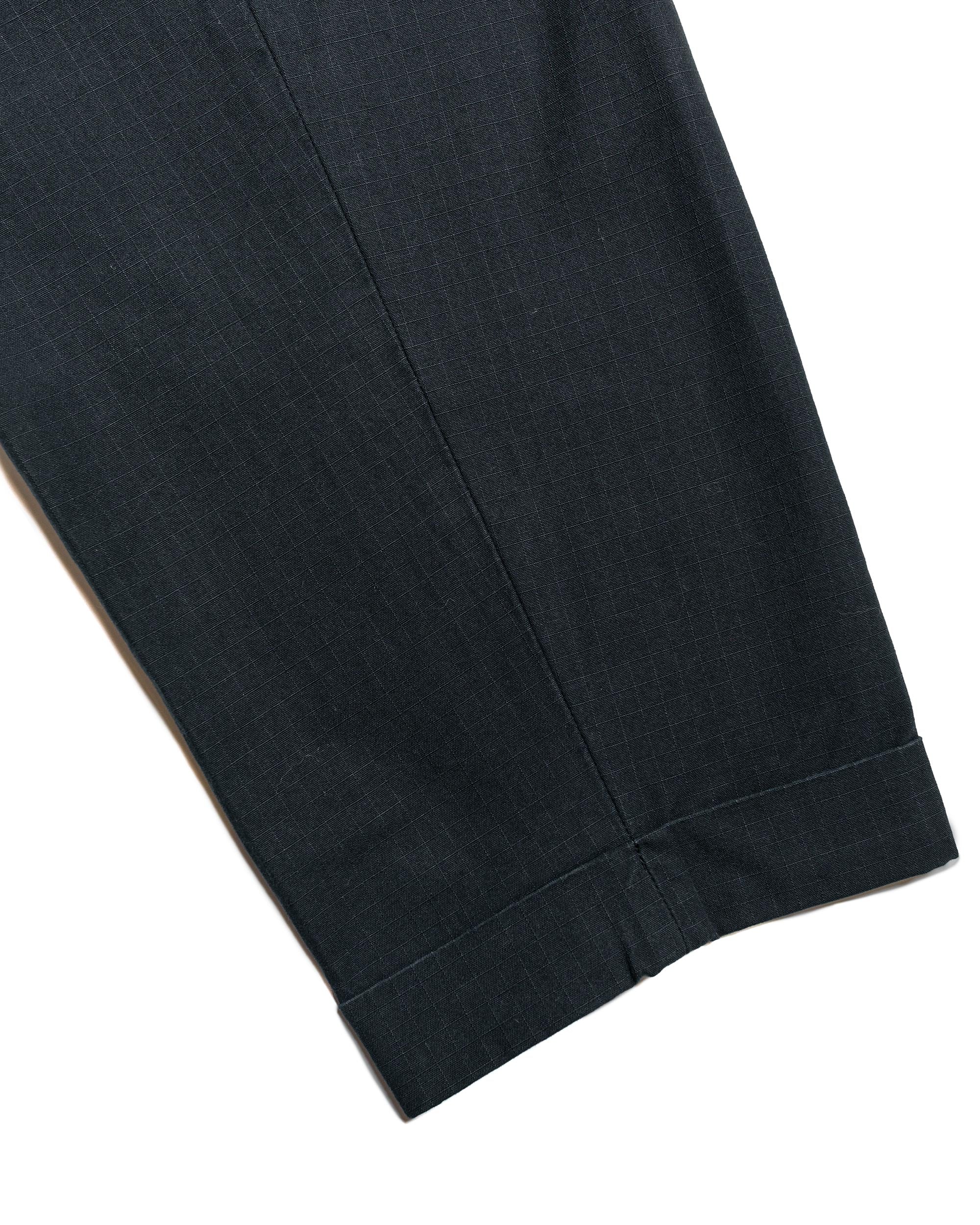 Beams Plus Lost & Found 2Pleats Cotton Ripstop Black - Image 9