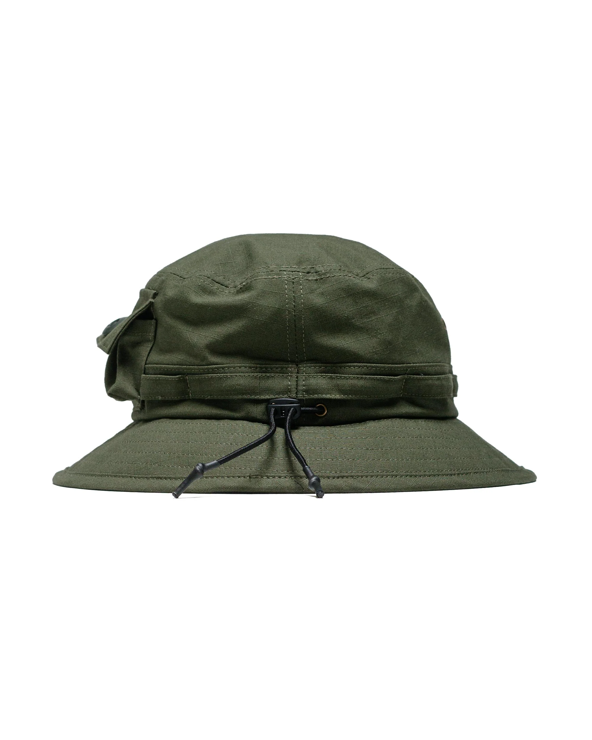 Beams Plus Lost & Found MIL Jungle Hat Cotton Ripstop Olive - Image 3