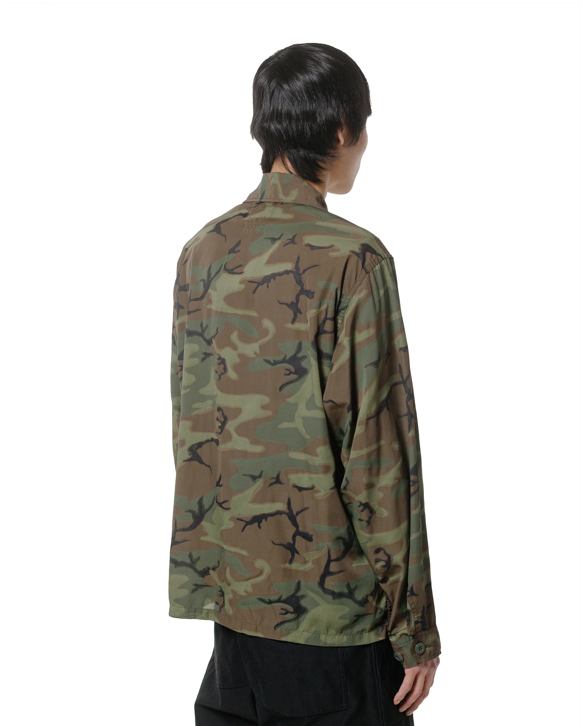 Beams Plus MIL-SHT Mesh Camo Jacquard Mapping Print - Image 3