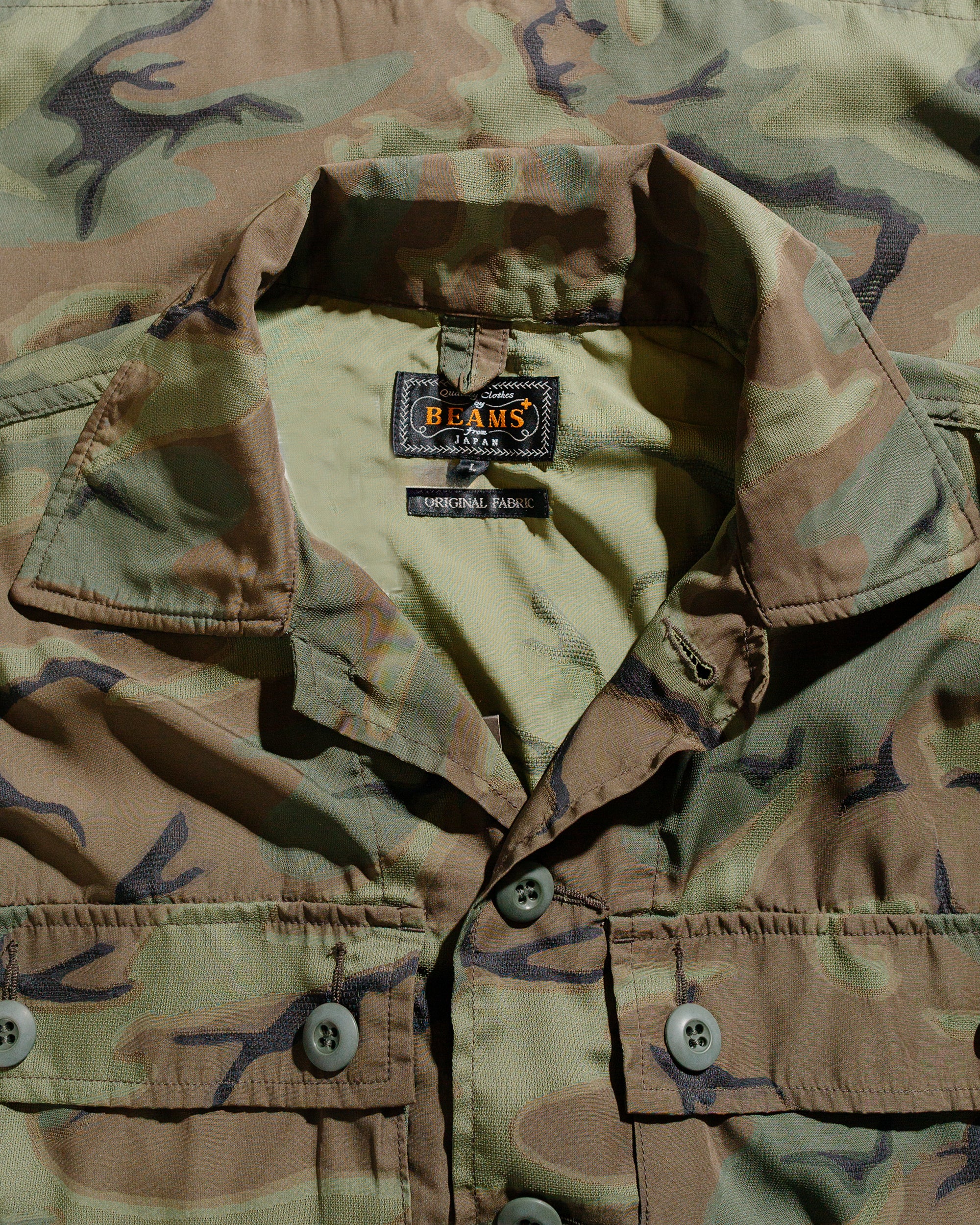 Beams Plus MIL-SHT Mesh Camo Jacquard Mapping Print - Image 5