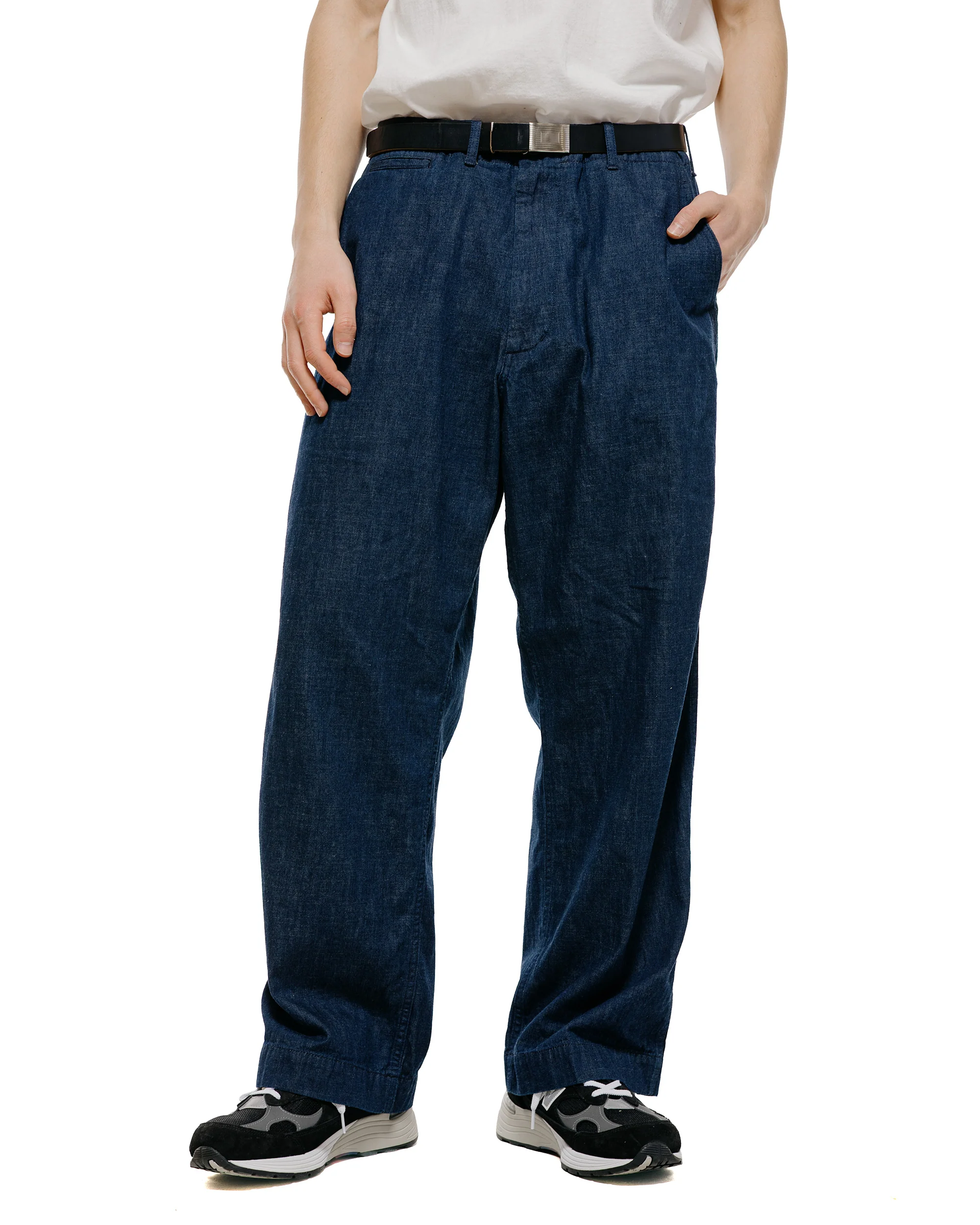Beams Plus MIL Trousers Denim Indigo - Image 2