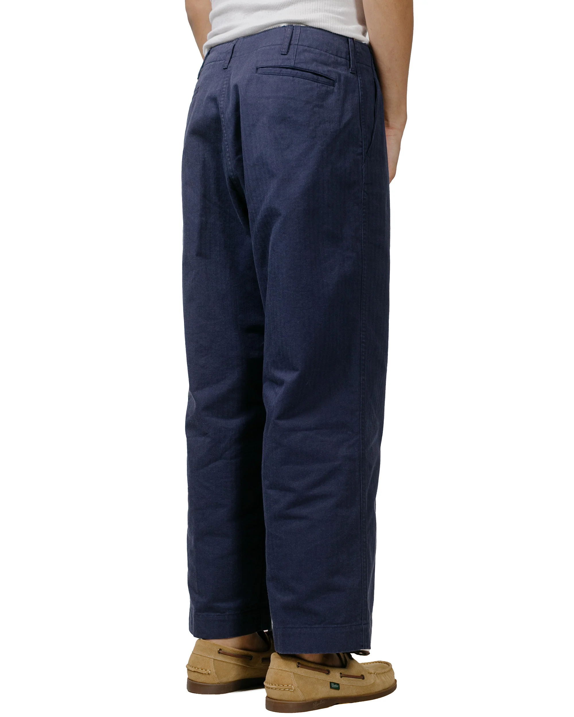 Beams Plus MIL Trousers Herringbone Navy - Image 3