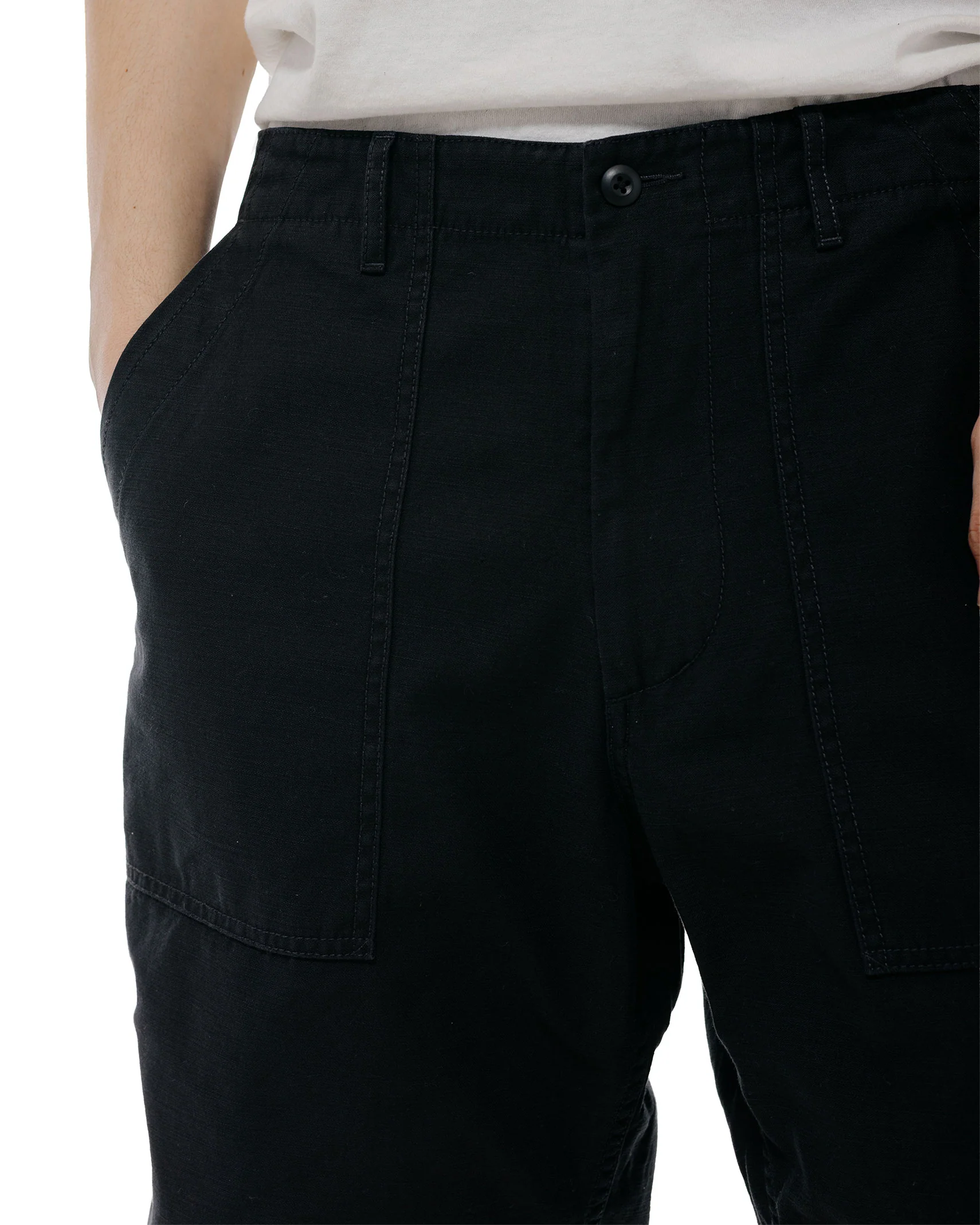 Beams Plus MIL Utility Shorts Reversed Sateen Black - Image 3