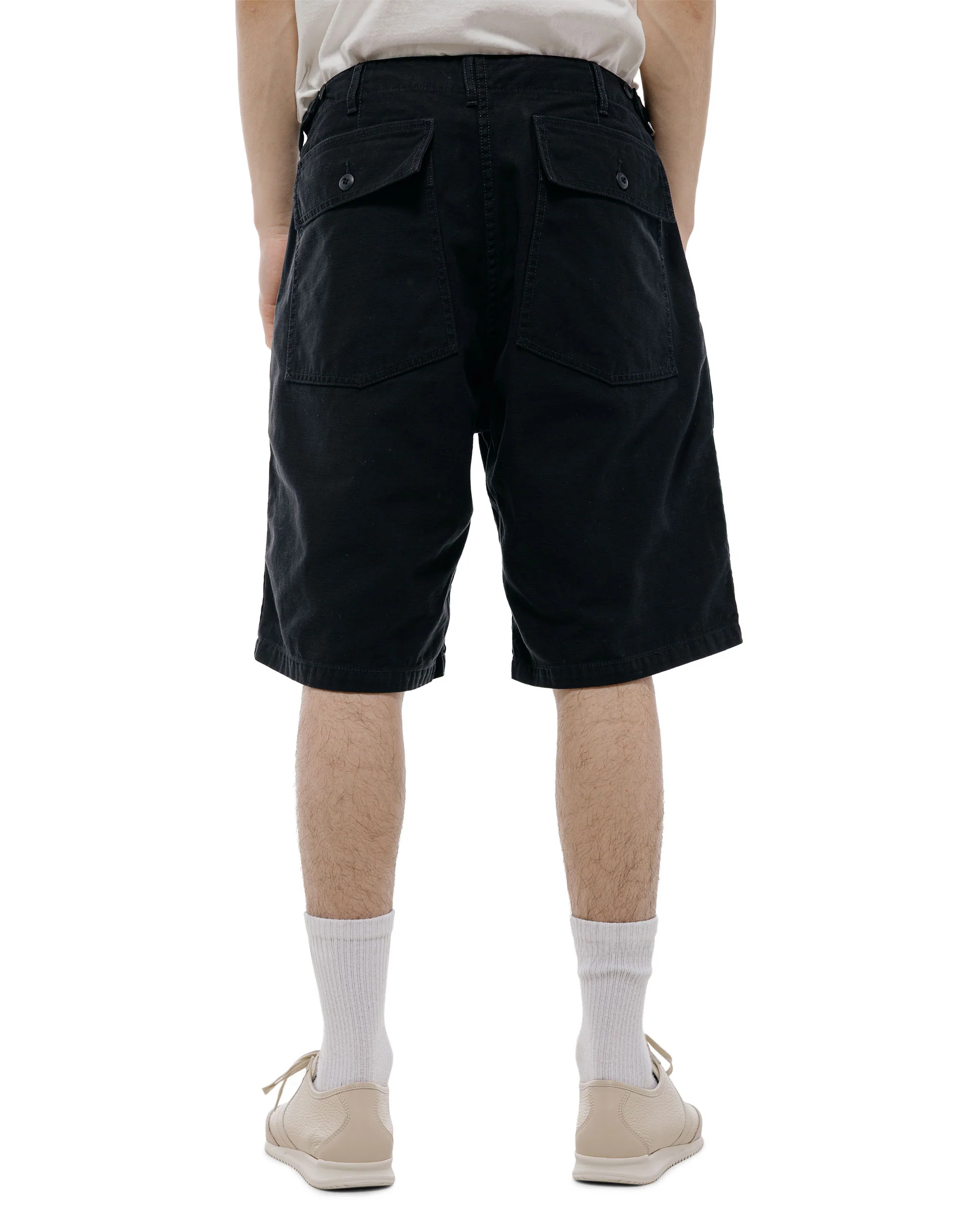 Beams Plus MIL Utility Shorts Reversed Sateen Black - Image 4