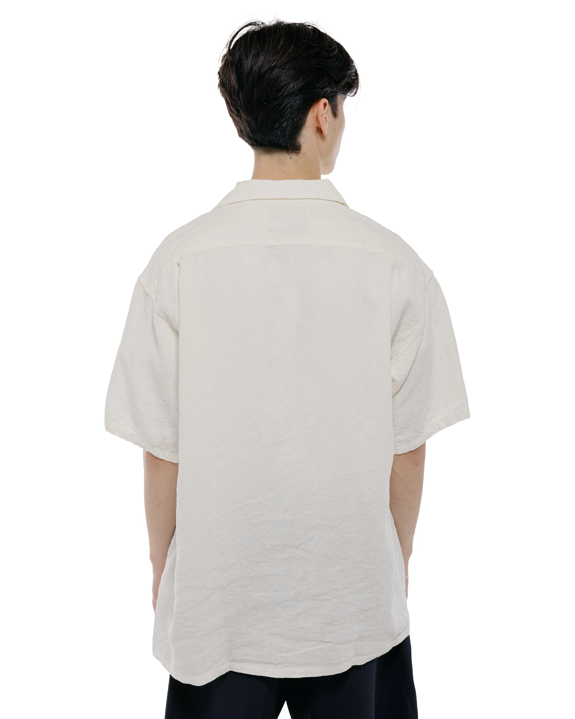 Beams Plus Open Collar 1/40 Linen White - Image 4