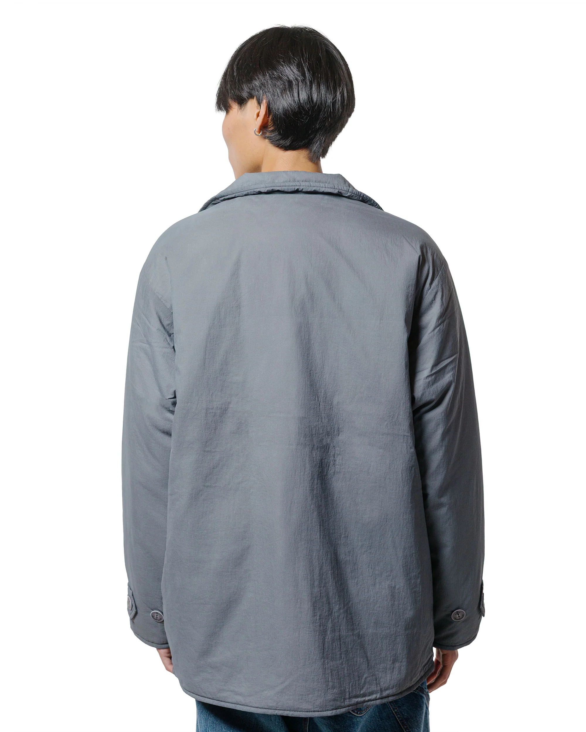 Beams Plus P-Coat Nylon Pigment Print Grey - Image 4