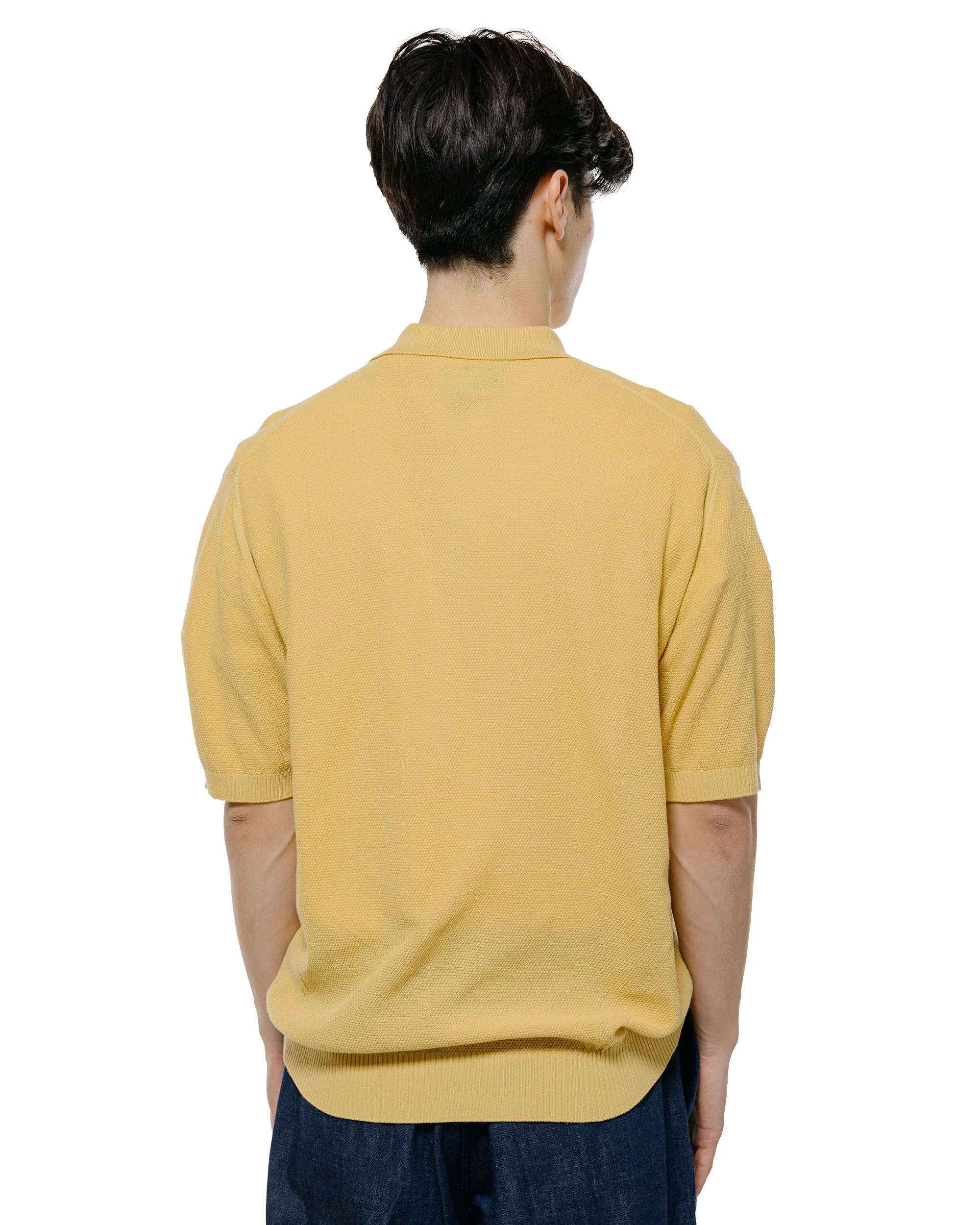 Beams Plus Pique Polo 14G Yellow - Image 3