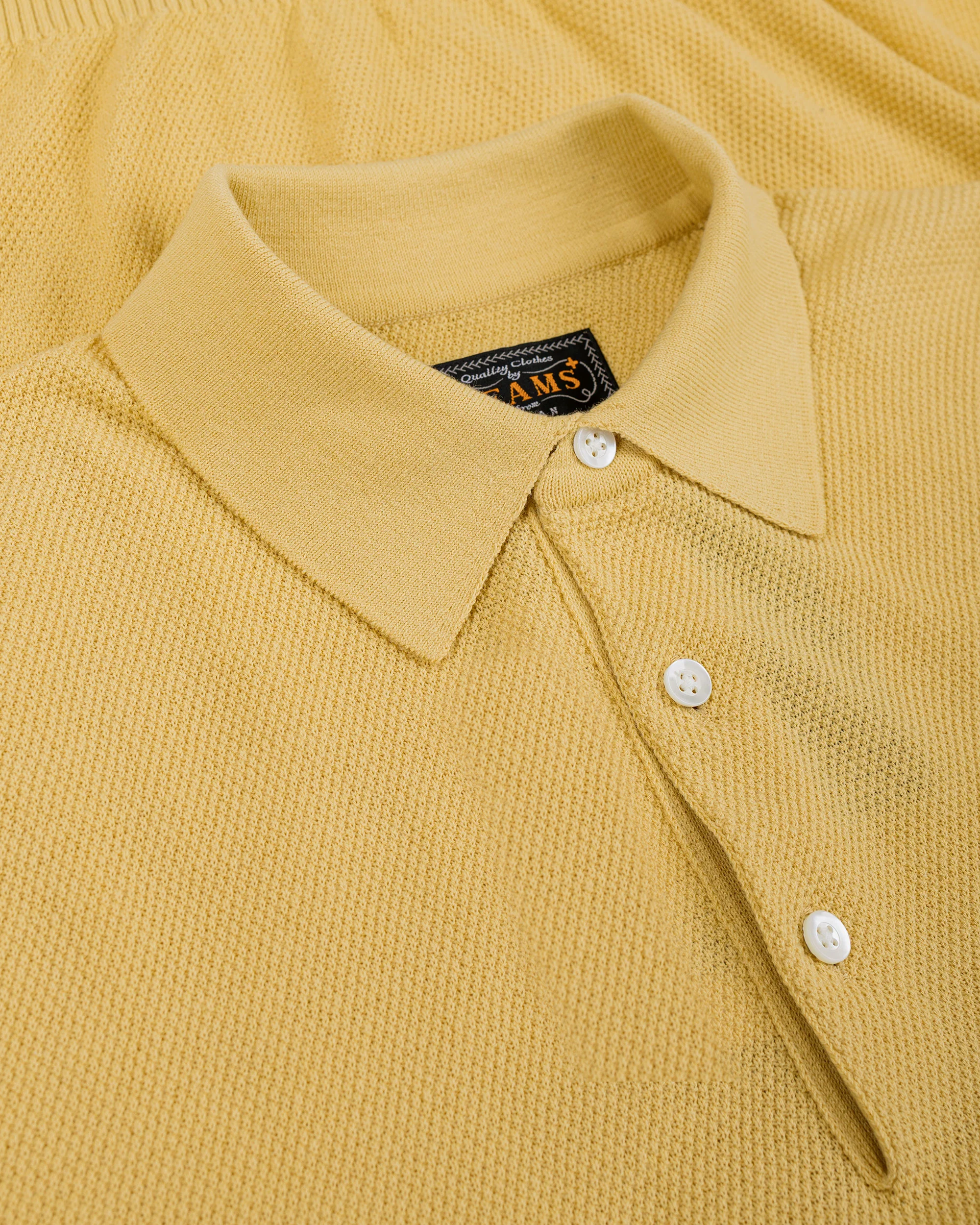 Beams Plus Pique Polo 14G Yellow - Image 5