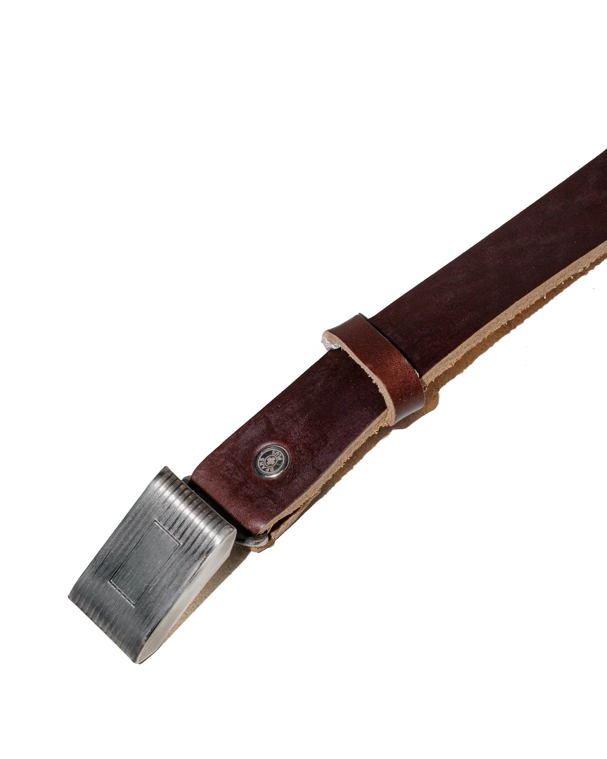 Beams Plus Plate Belt Horween Leather Brown - Image 2