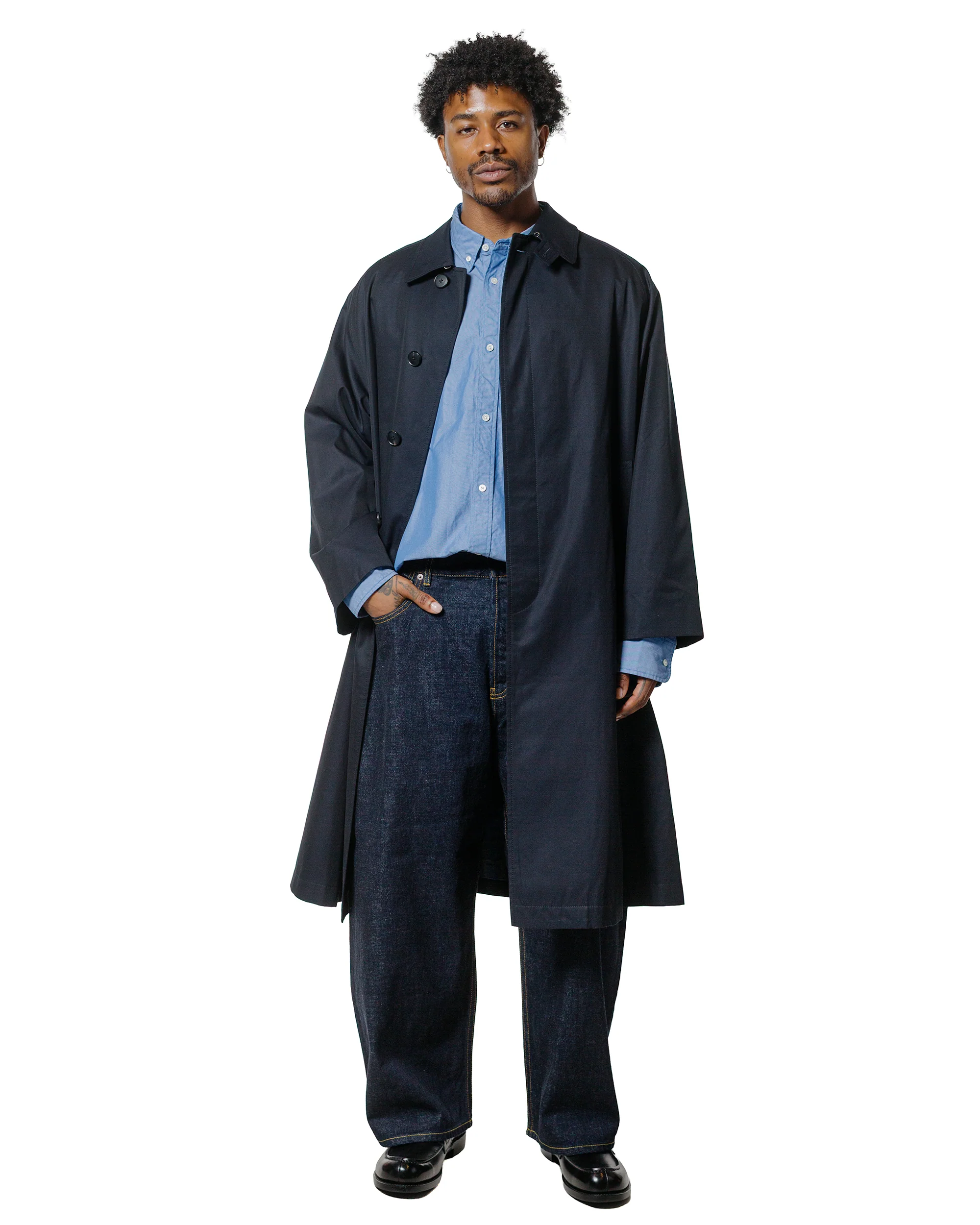 Beams Plus Studio Nicholson Lisa Oxford Shirt Blue - Image 4
