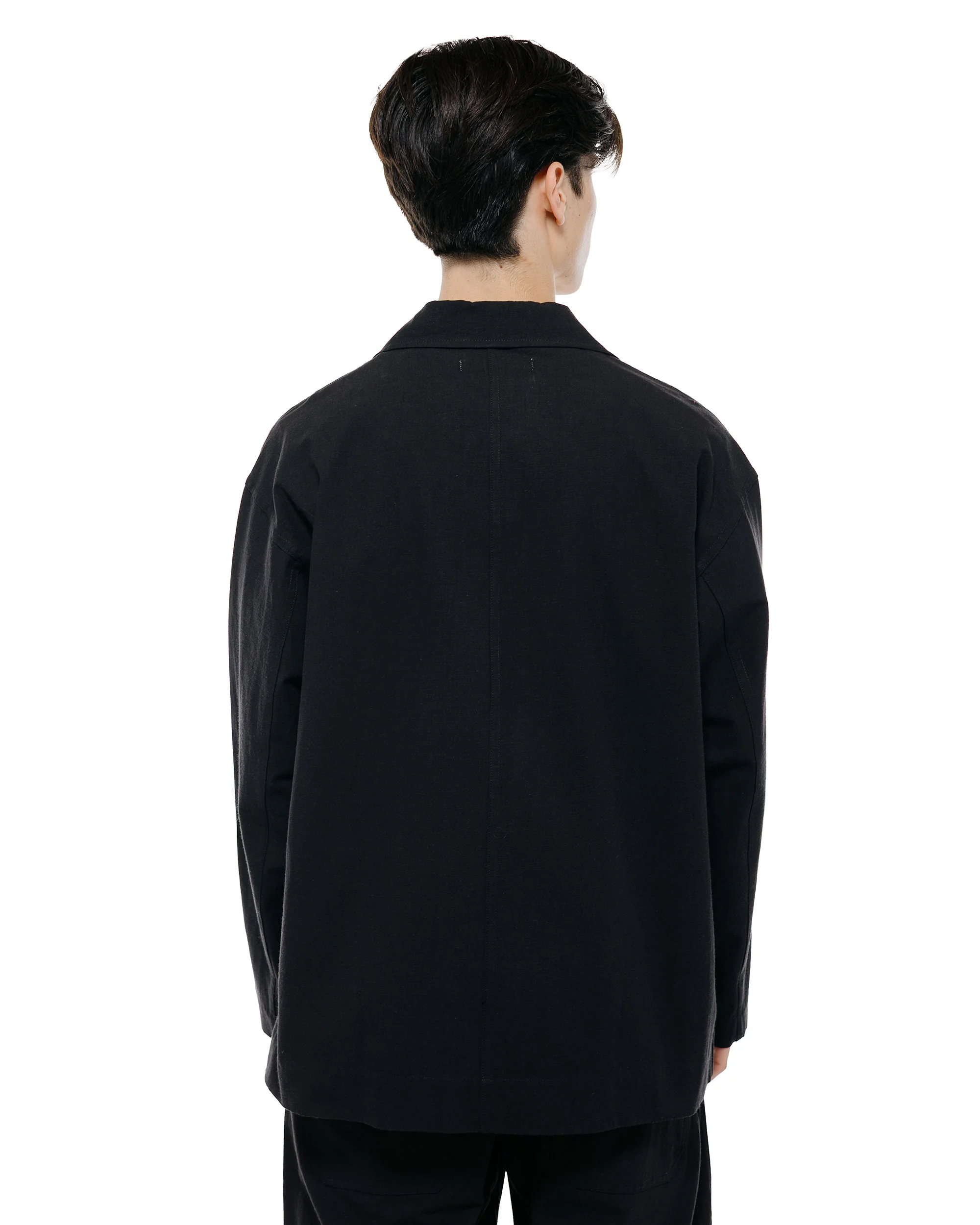 Body of Work Linden Jacket Nep Cotton Linen Black - Image 4