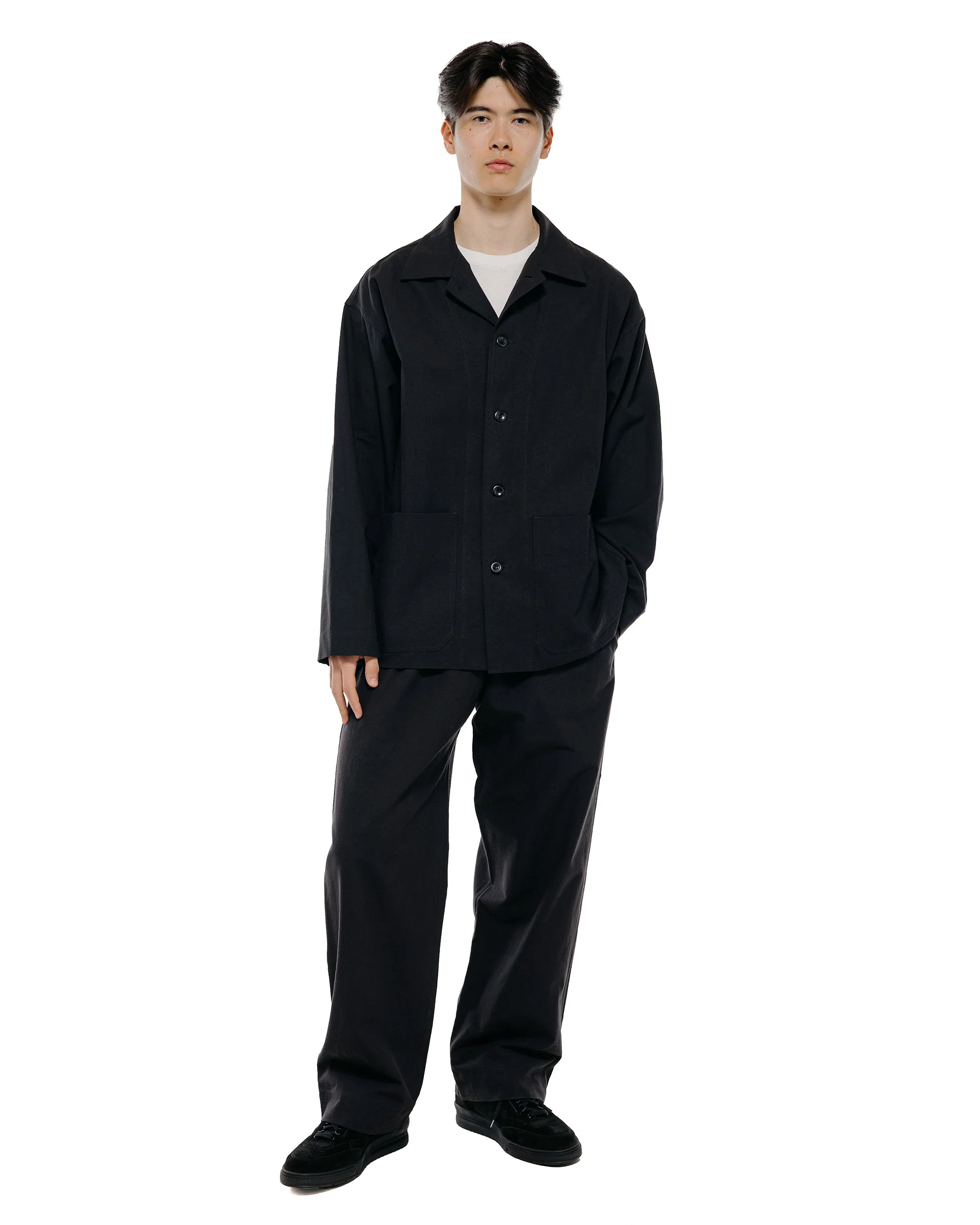 Body of Work Linden Jacket Nep Cotton Linen Black - Image 5