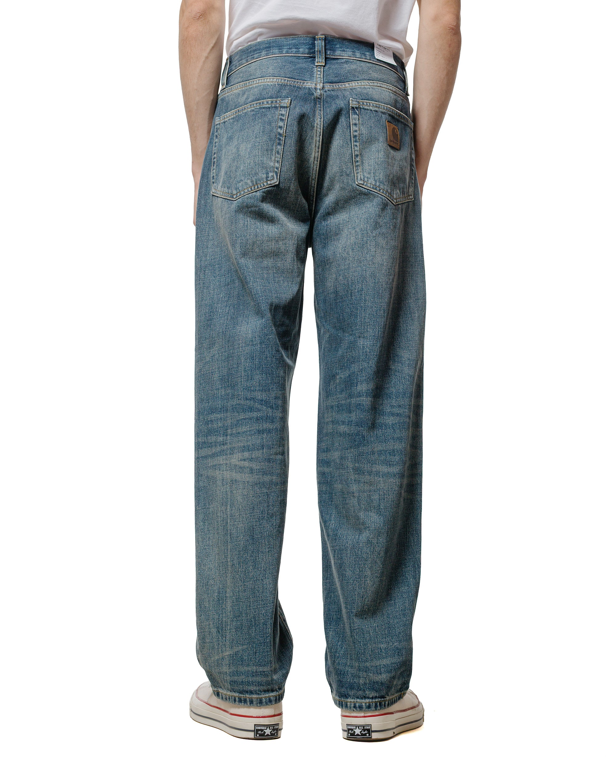 Carhartt W.I.P. Aaron Pant Blue Worn Used Wash - Image 3
