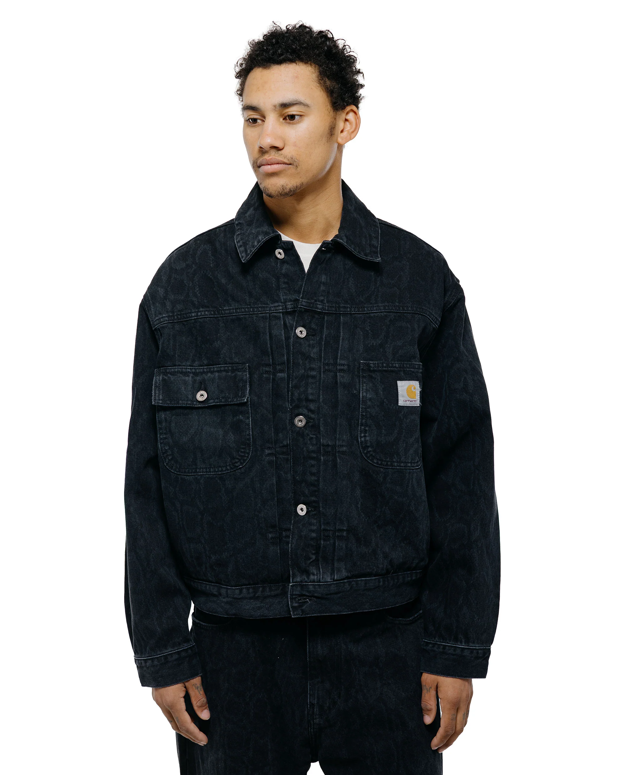 Carhartt W.I.P. Belmar Jacket Snake Camo/Black Heavy Stone Wash - Image 2