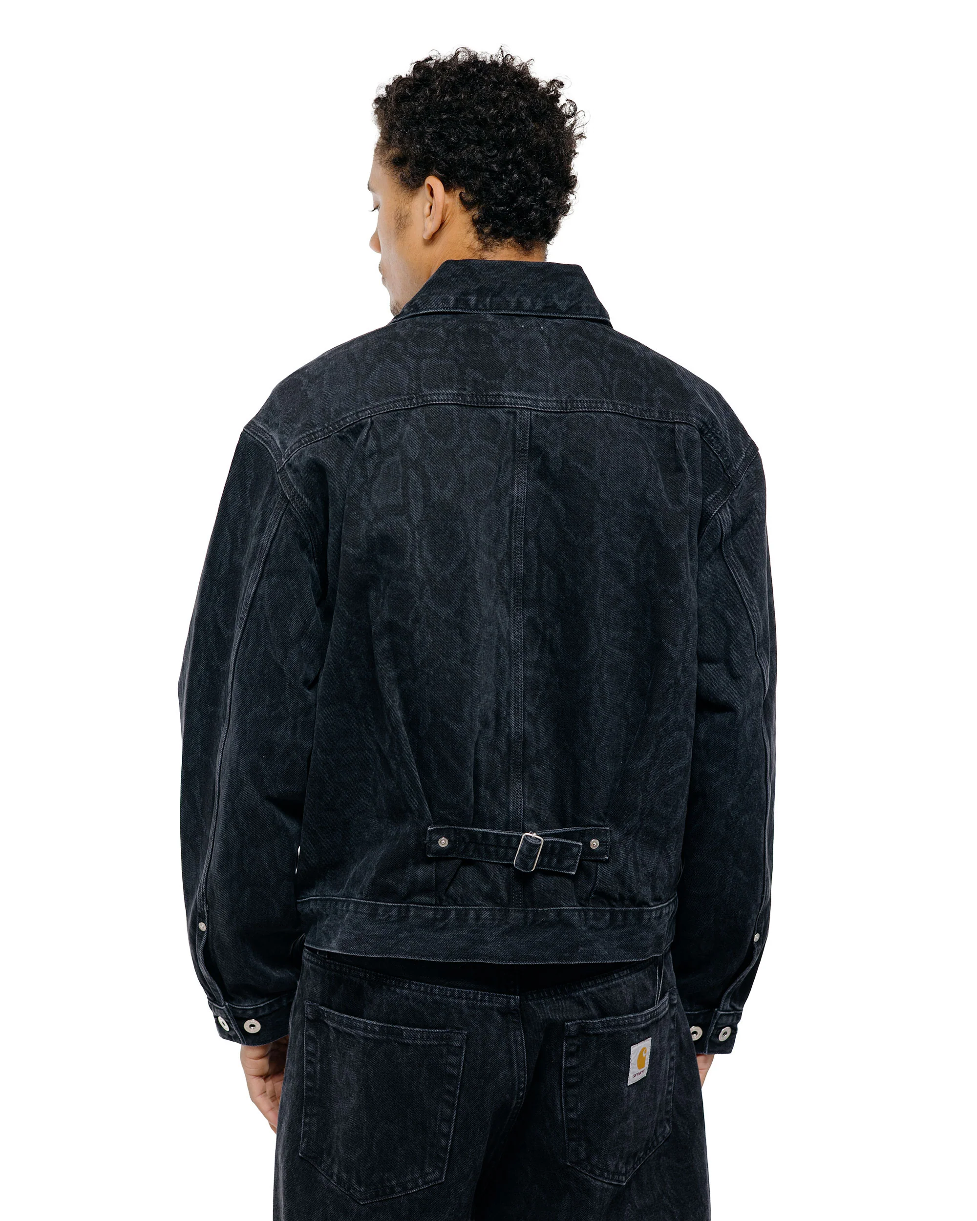 Carhartt W.I.P. Belmar Jacket Snake Camo/Black Heavy Stone Wash - Image 4