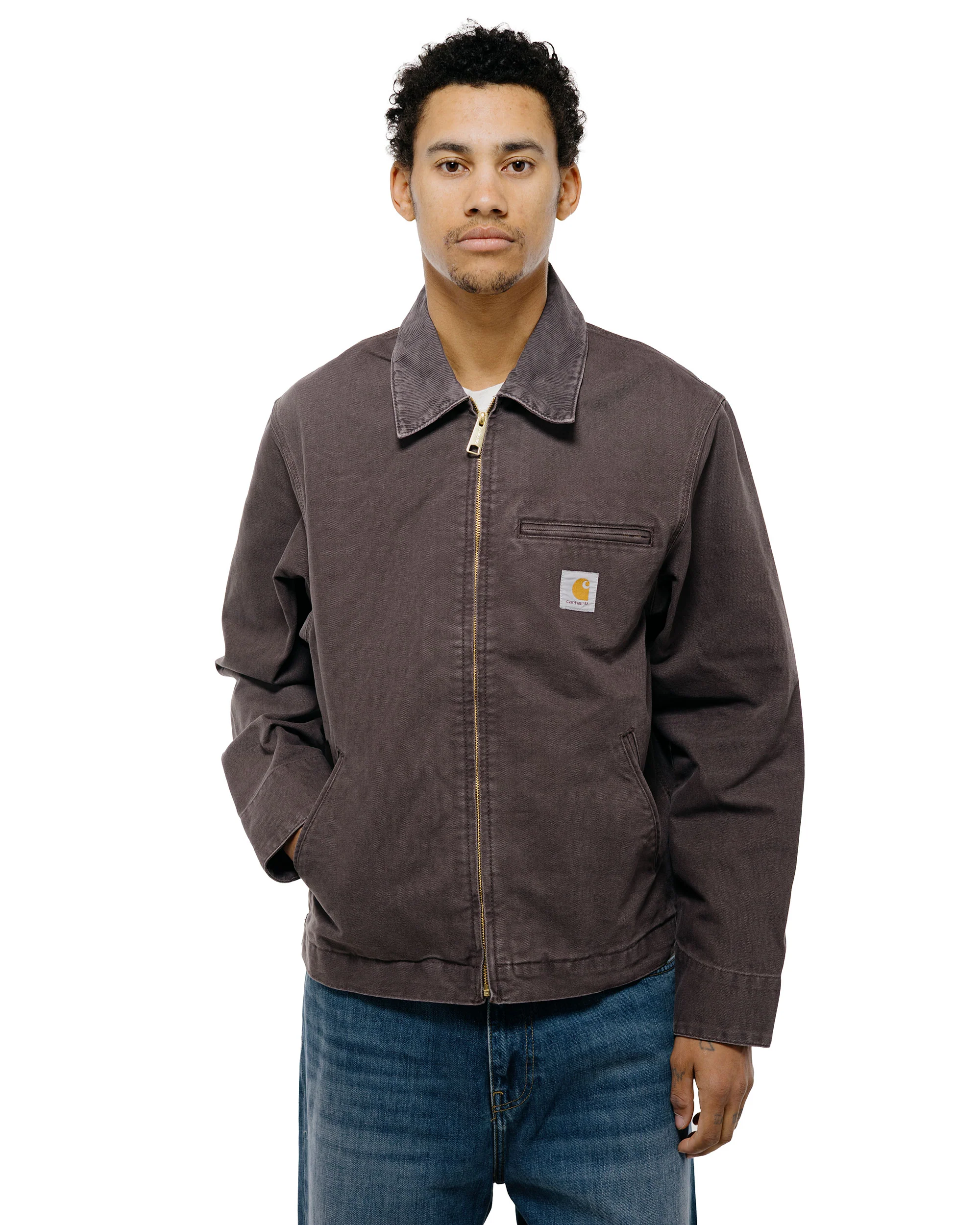 Carhartt W.I.P. Detroit Jacket Shale/Shale Stone Canvas - Image 2