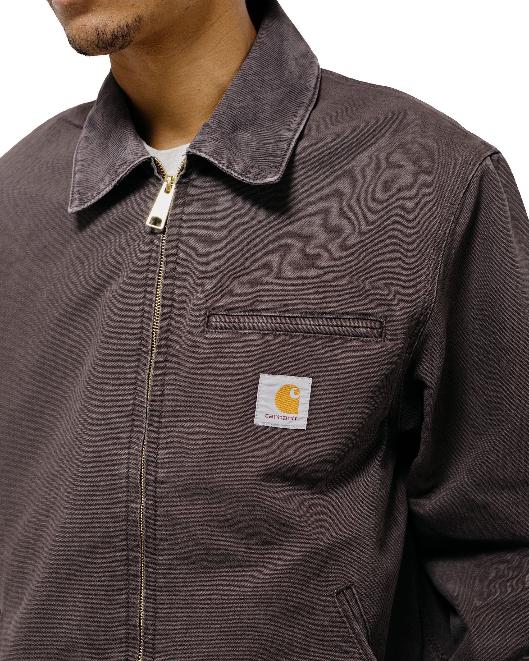 Carhartt W.I.P. Detroit Jacket Shale/Shale Stone Canvas - Image 3