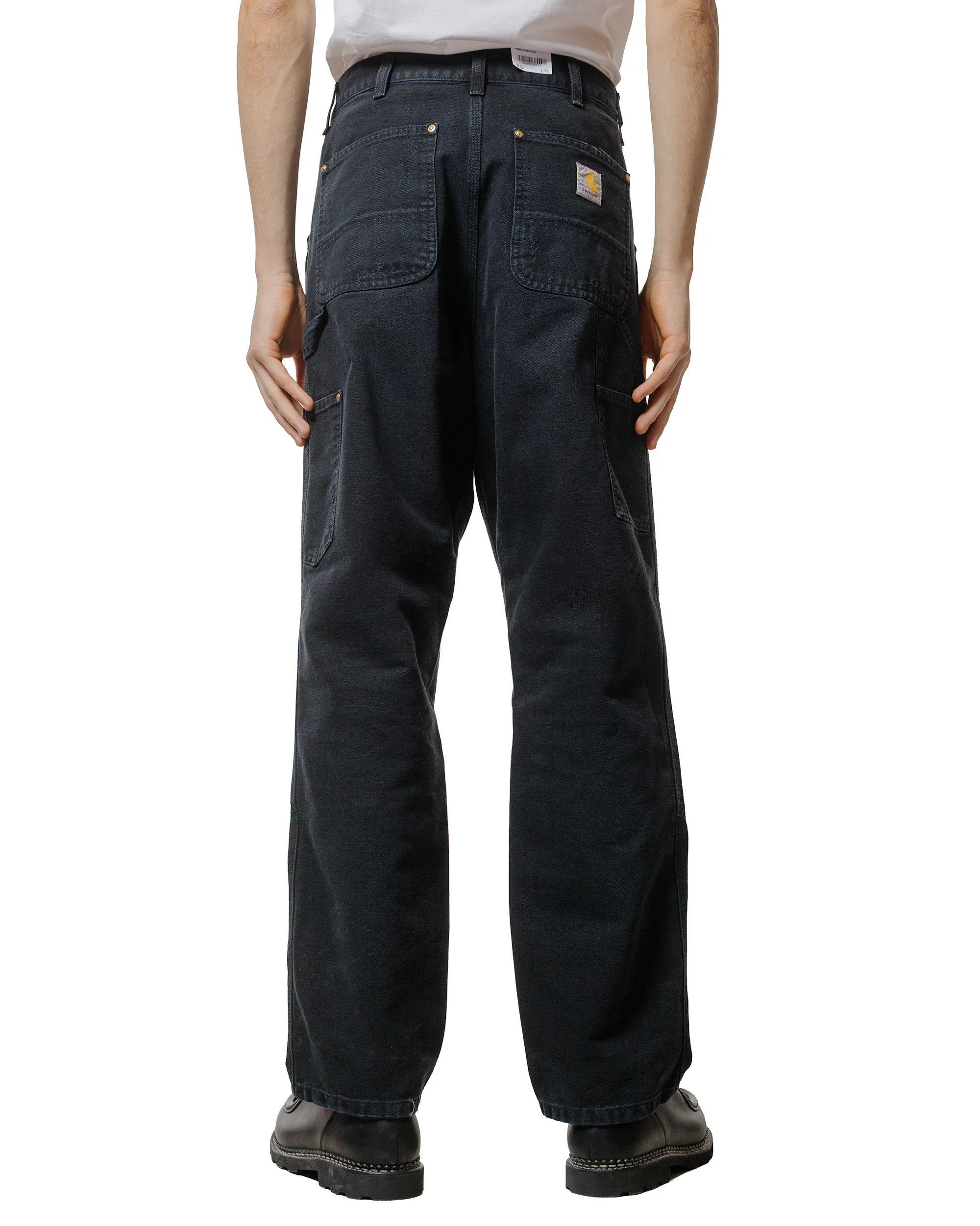 Carhartt W.I.P. Double Knee Pant Black Grind Wash - Image 3
