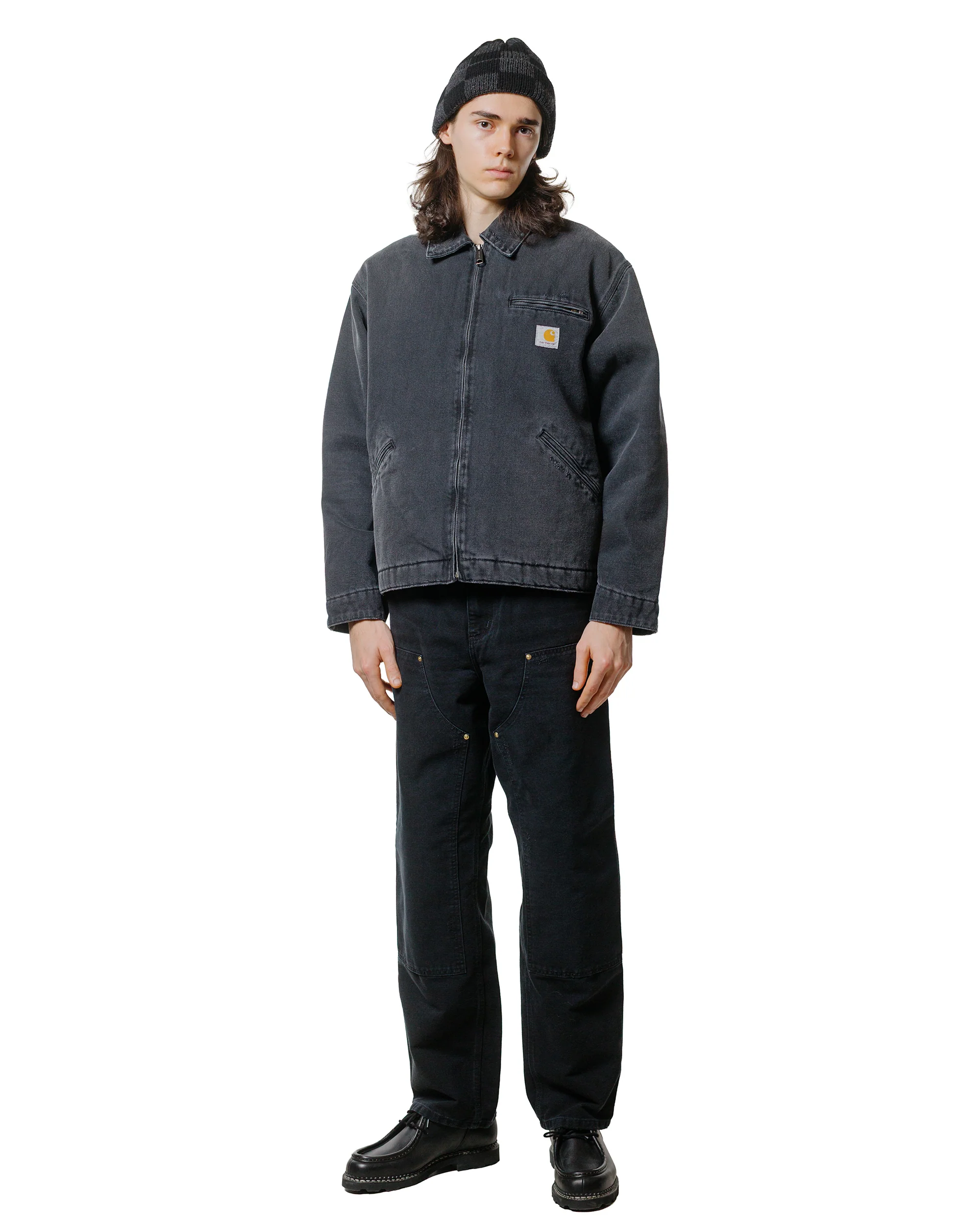 Carhartt W.I.P. Double Knee Pant Black Grind Wash - Image 4