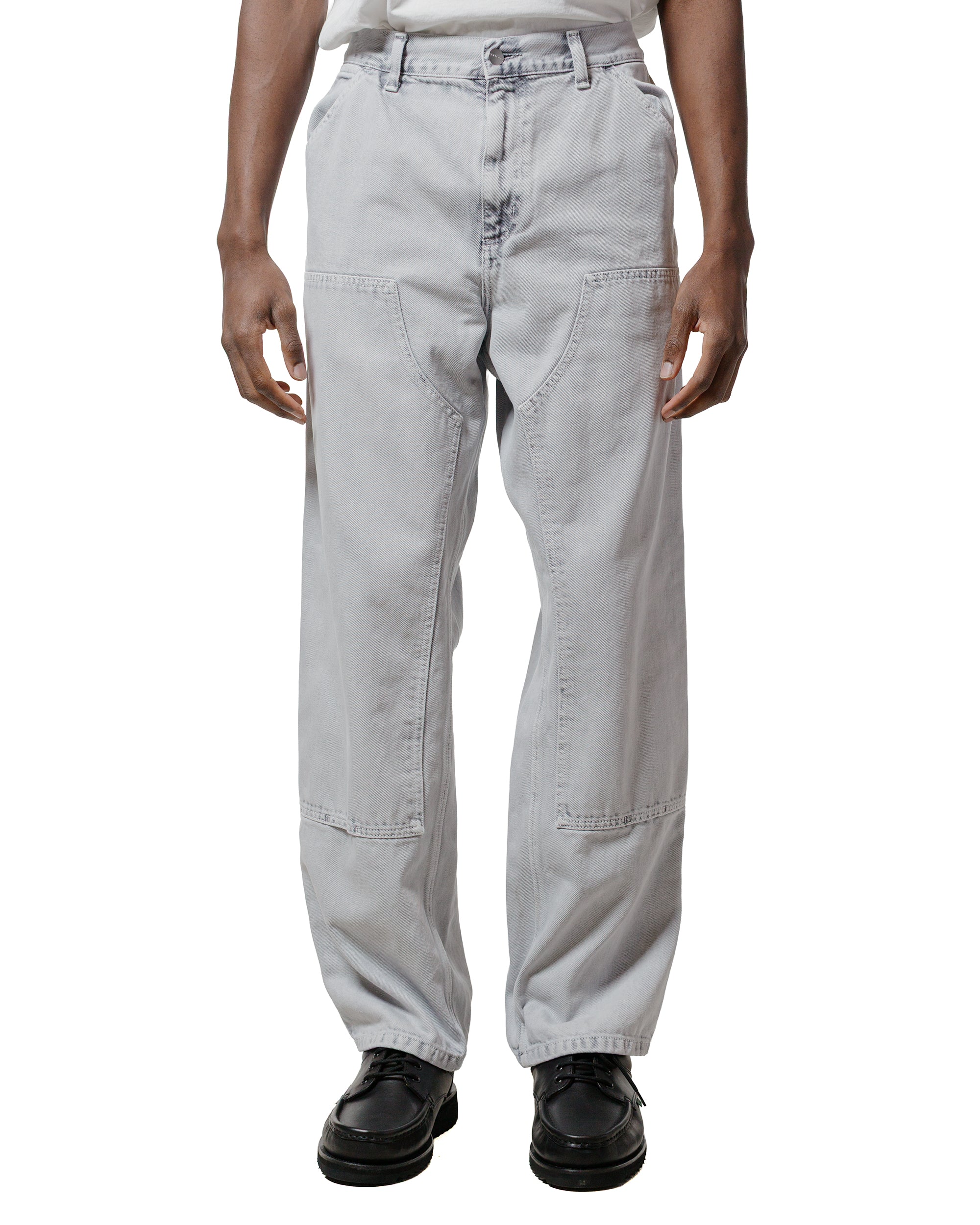 Carhartt W.I.P. Double Knee Pant Canvas Black Chalk Wash - Image 2