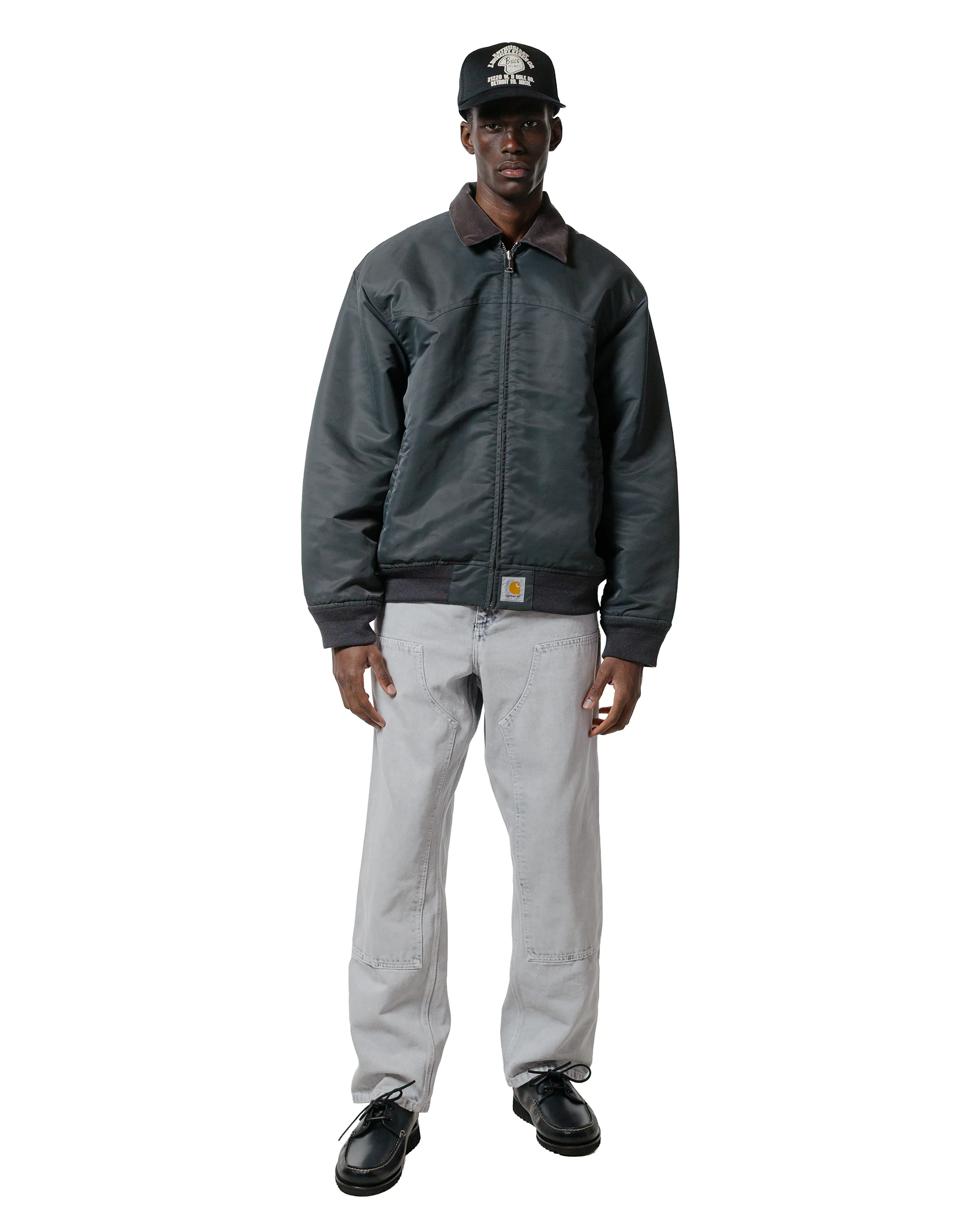 Carhartt W.I.P. Double Knee Pant Canvas Black Chalk Wash - Image 4