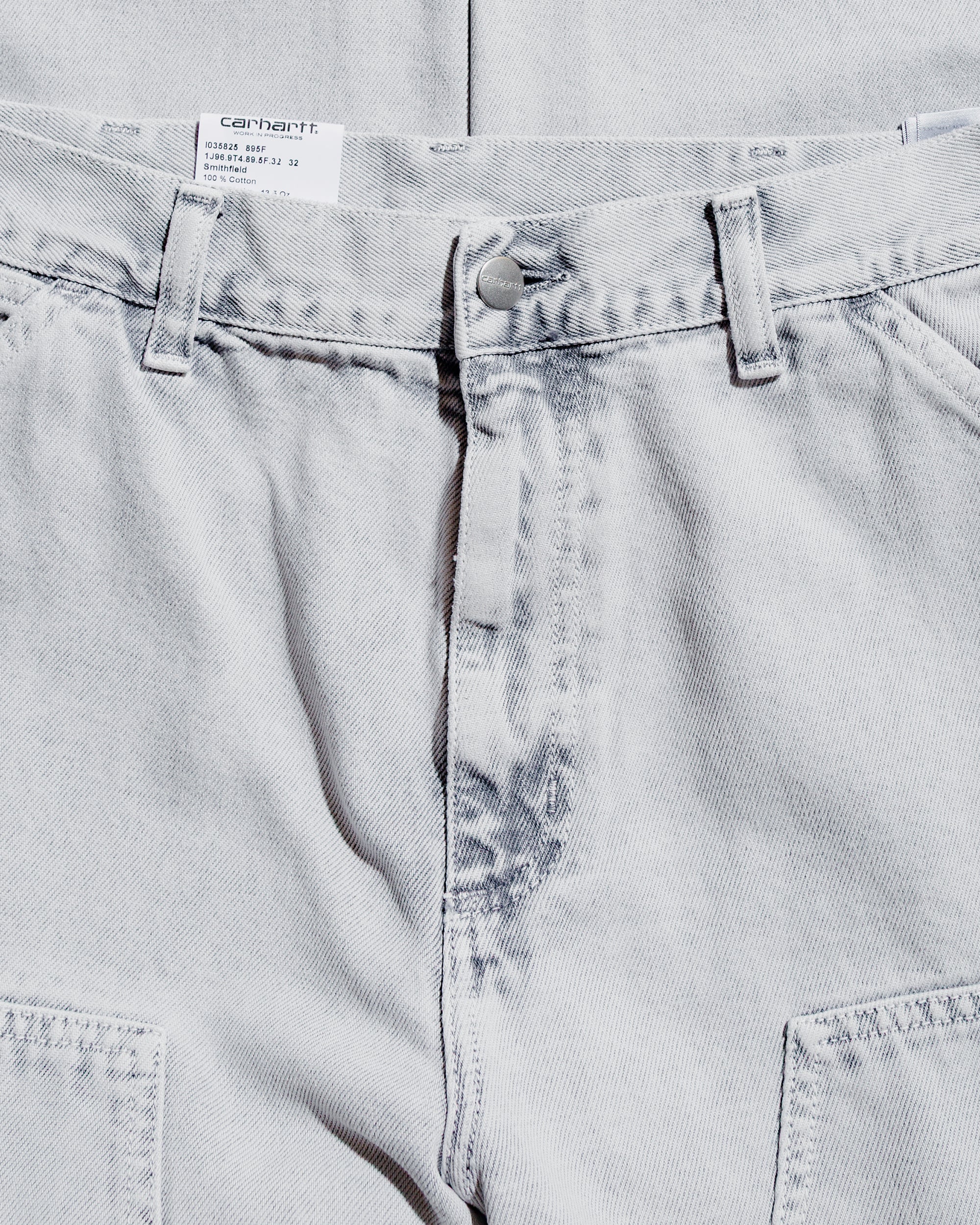 Carhartt W.I.P. Double Knee Pant Canvas Black Chalk Wash - Image 5