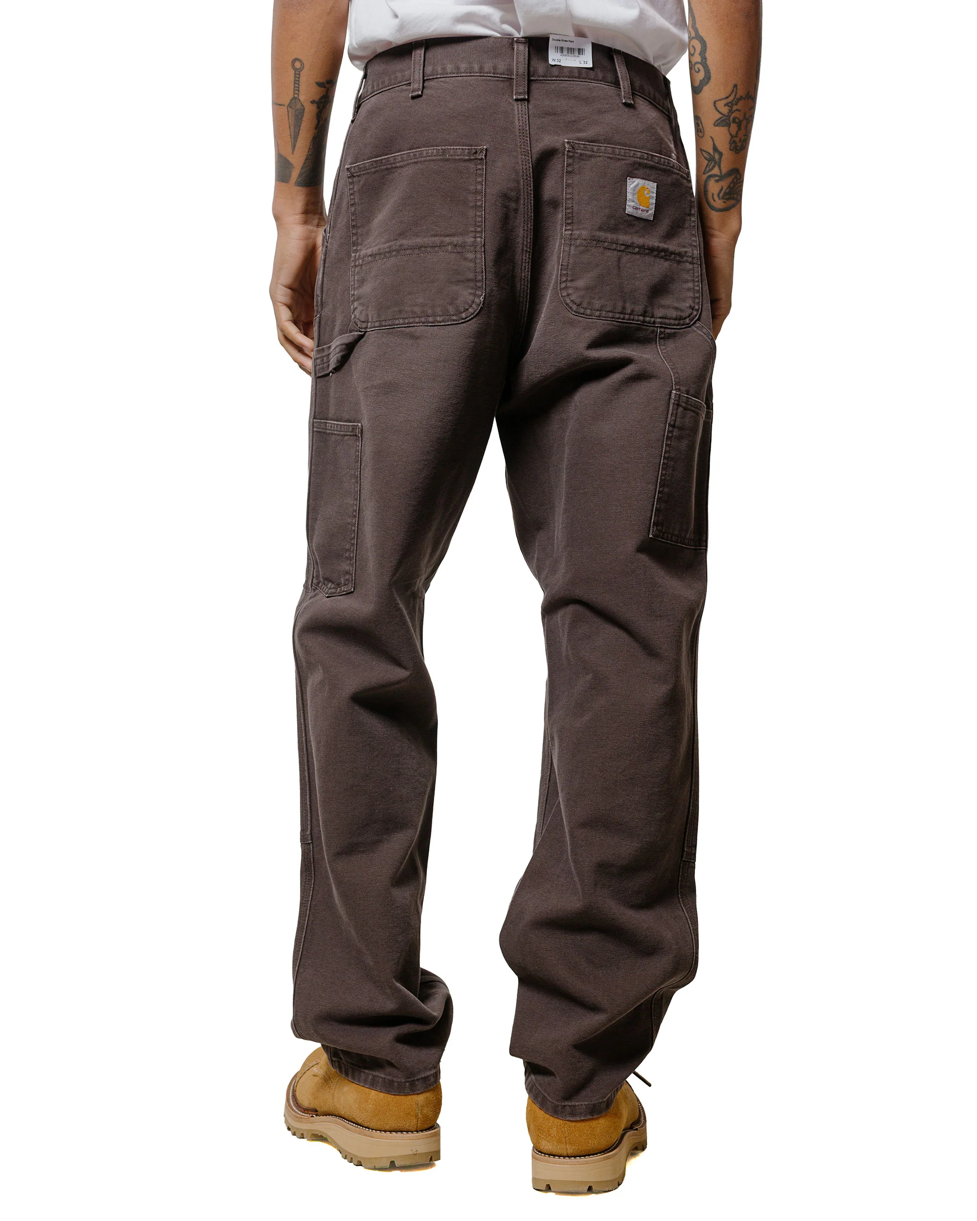 Carhartt W.I.P. Double Knee Pant Tobacco Stone Canvas - Image 3