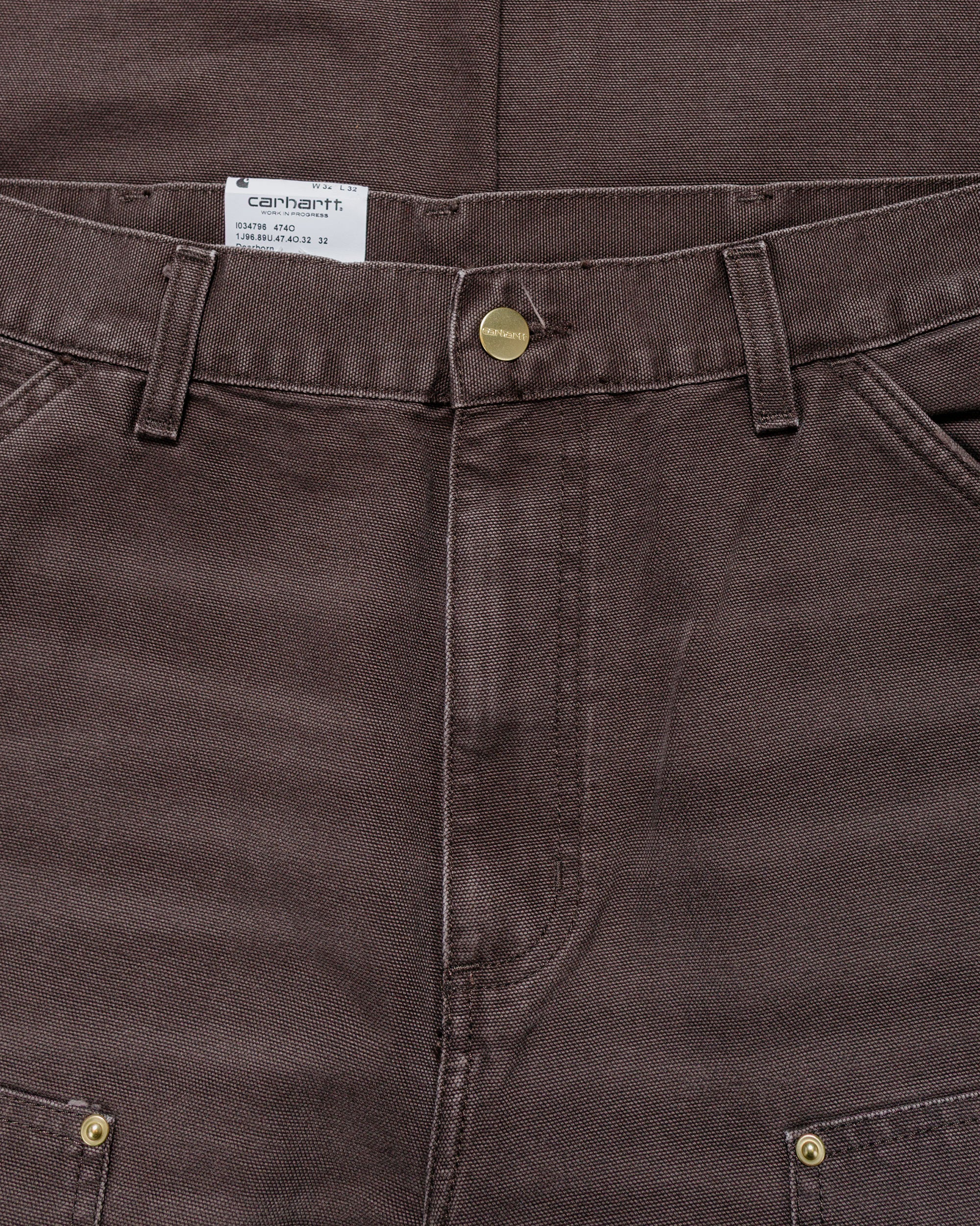 Carhartt W.I.P. Double Knee Pant Tobacco Stone Canvas - Image 5