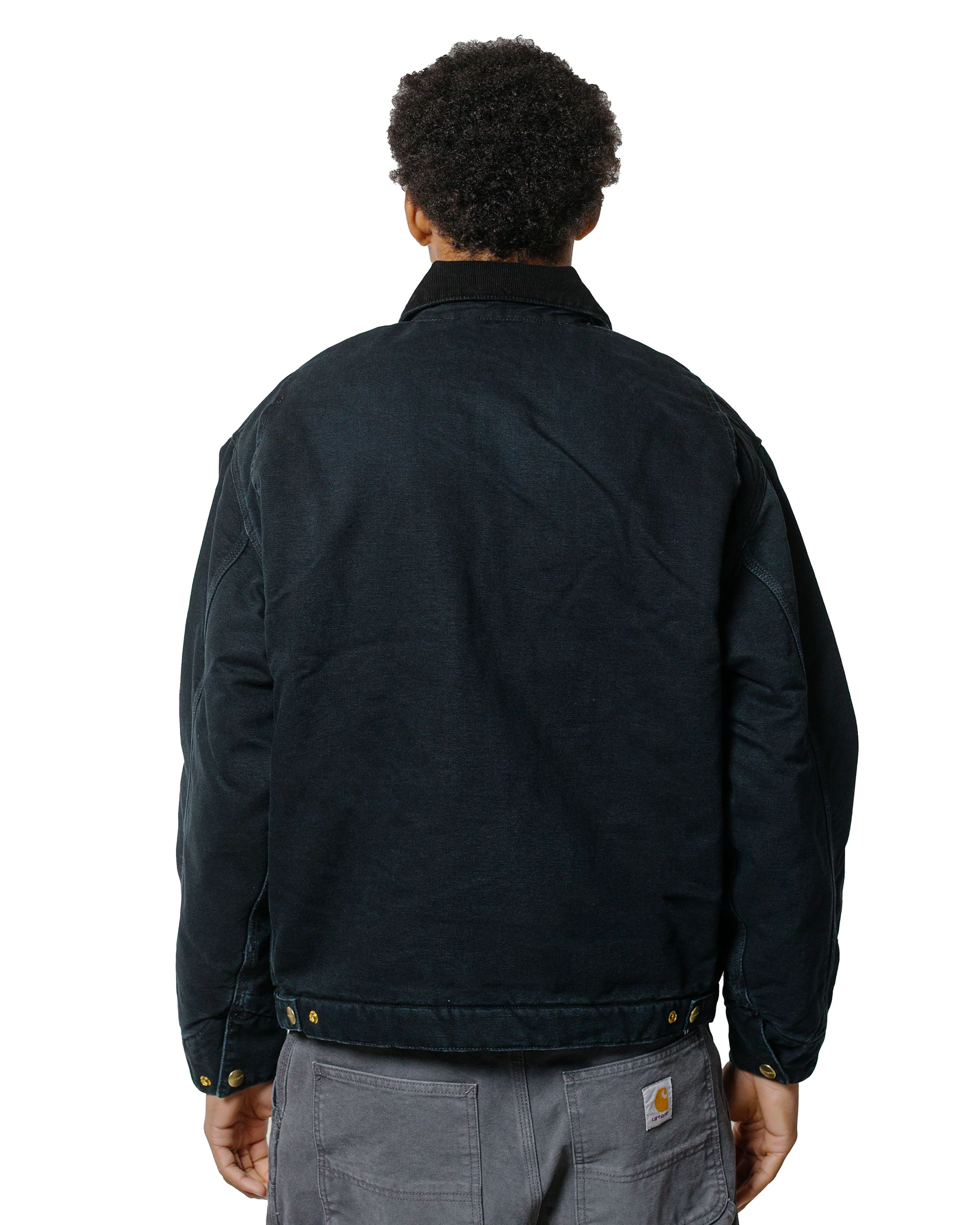 Carhartt W.I.P. OG Detroit Jacket Black/Black Stone Canvas - Image 3