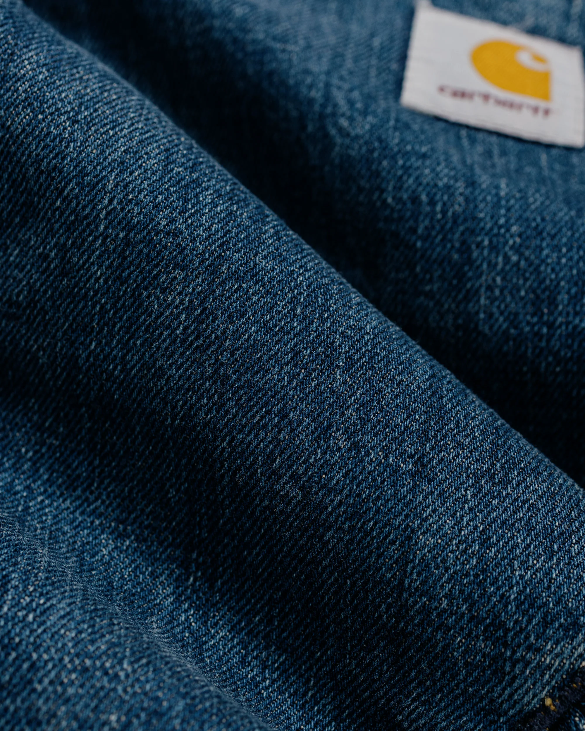 Carhartt W.I.P. OG Detroit Jacket Blue/Dusty H Brown Dark Used Wash - Image 6