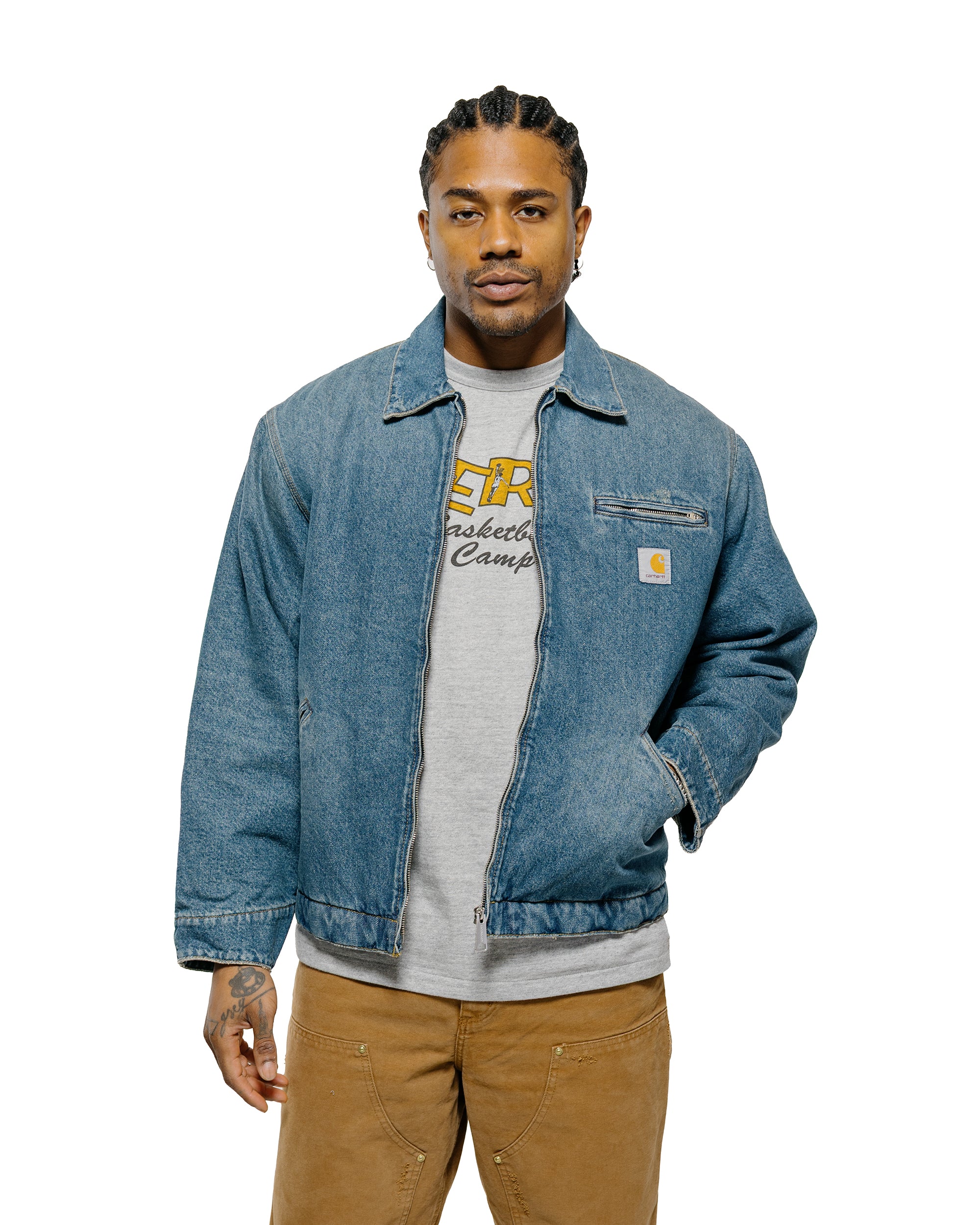 Carhartt W.I.P. OG Detroit Jacket Blue Grind Wash - Image 2