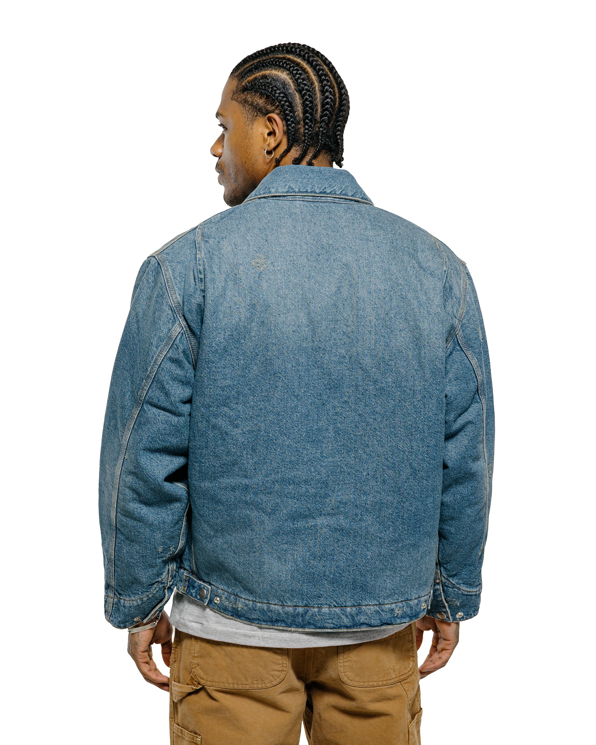 Carhartt W.I.P. OG Detroit Jacket Blue Grind Wash - Image 3