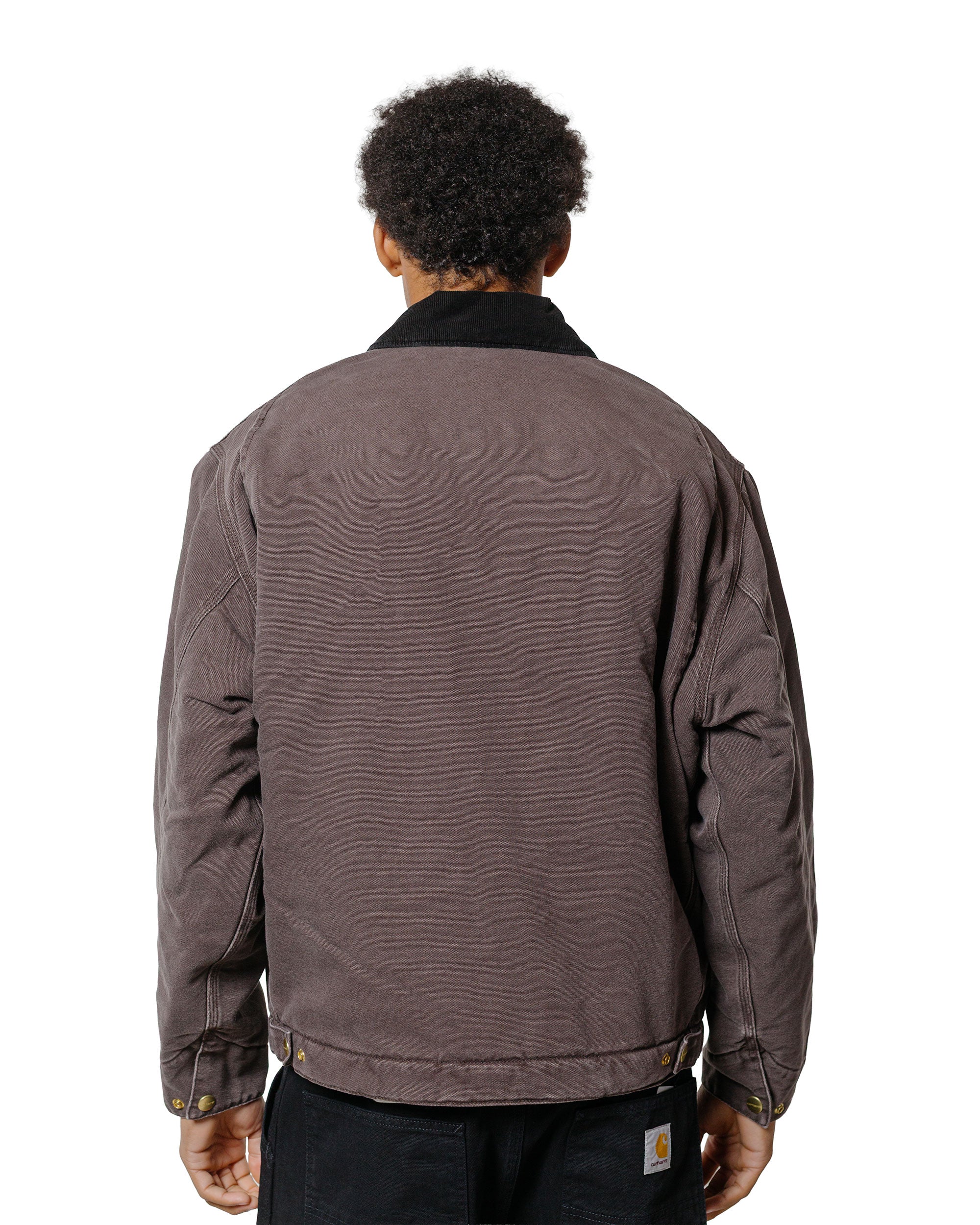Carhartt W.I.P. OG Detroit Jacket Tobacco/Black Stone Canvas - Image 3