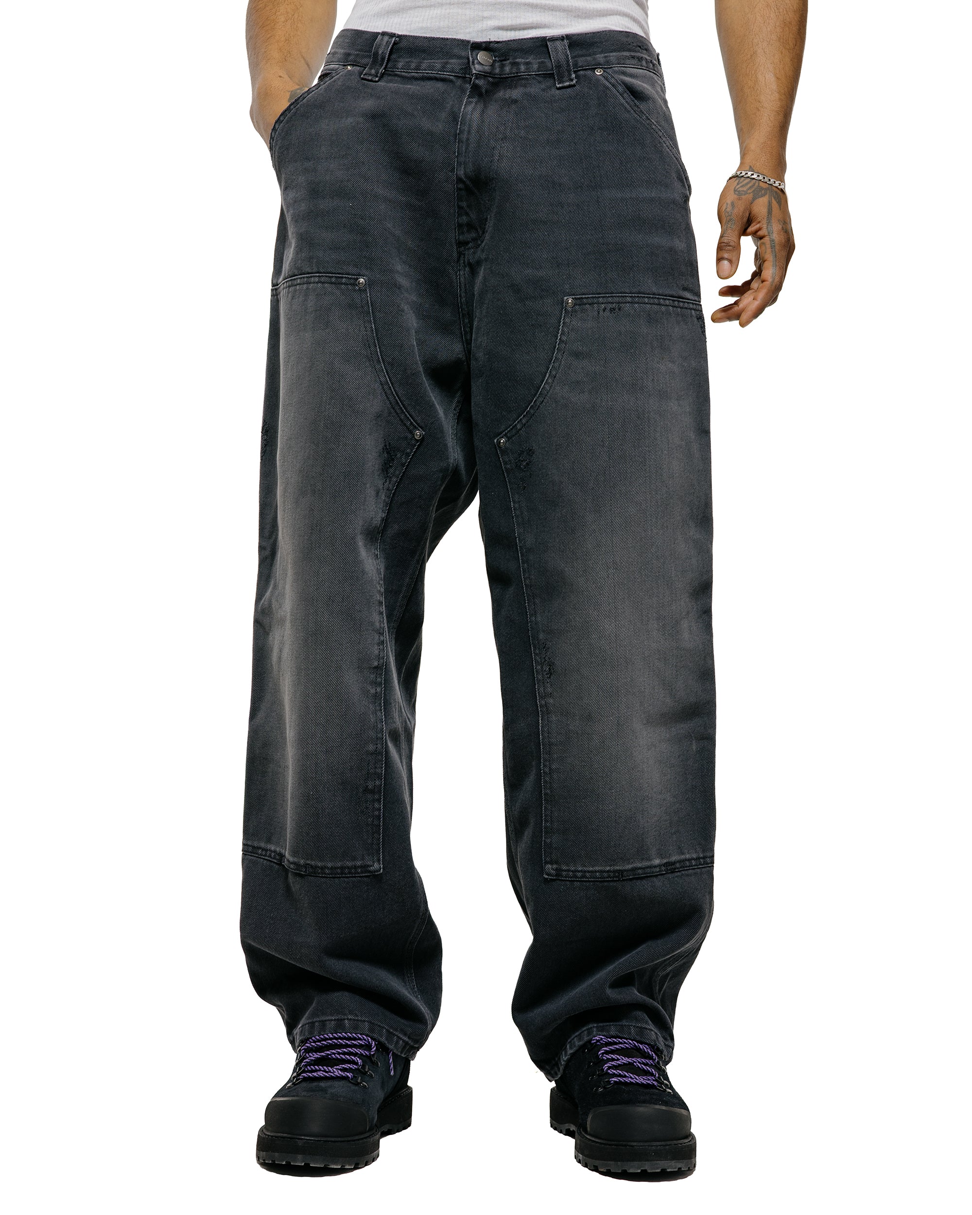 Carhartt W.I.P. OG Double Knee Pant Denim Black Stone Washed - Image 2