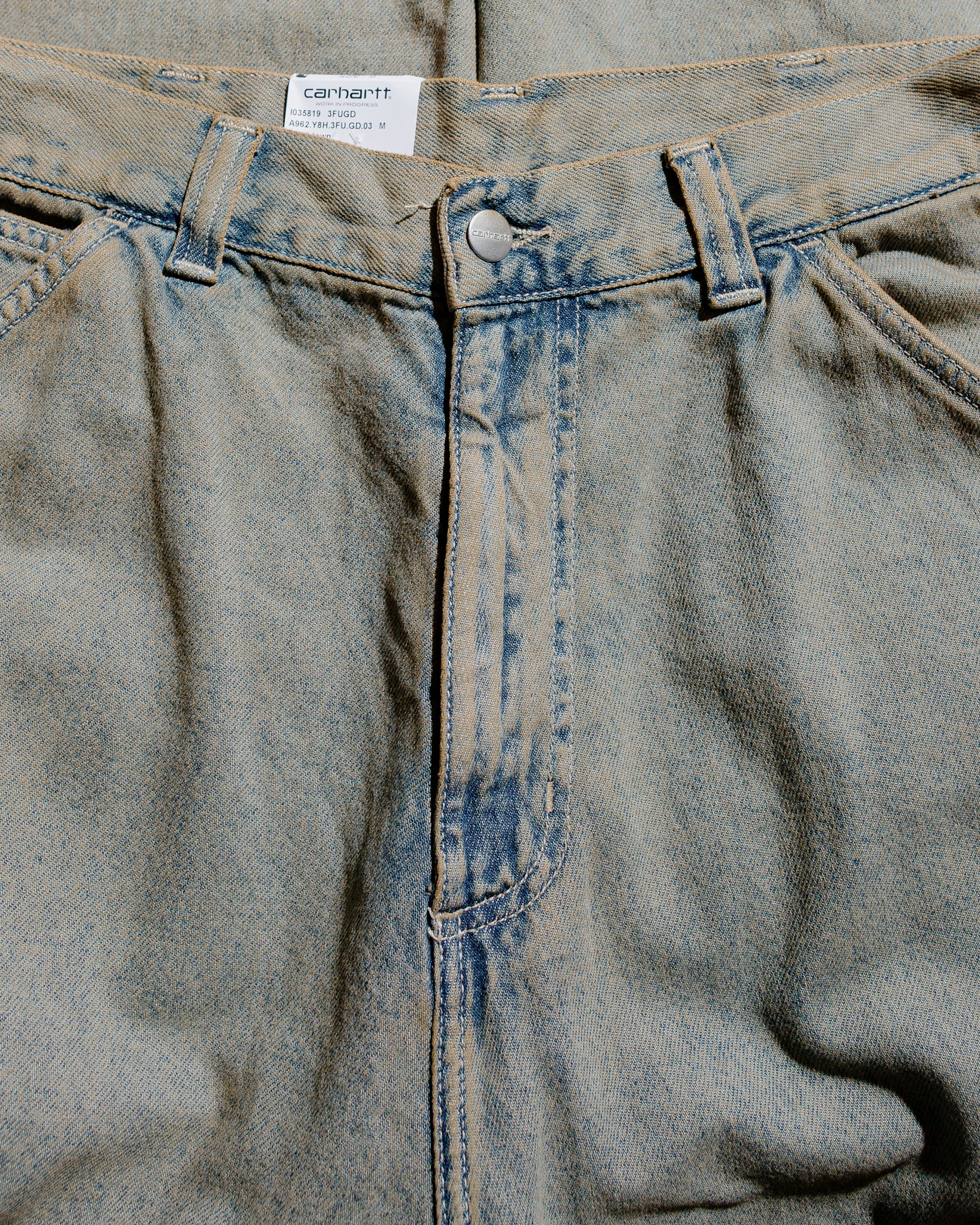 Carhartt W.I.P. OG Single Knee Pant Blue/Leather Garment Dyed - Image 5