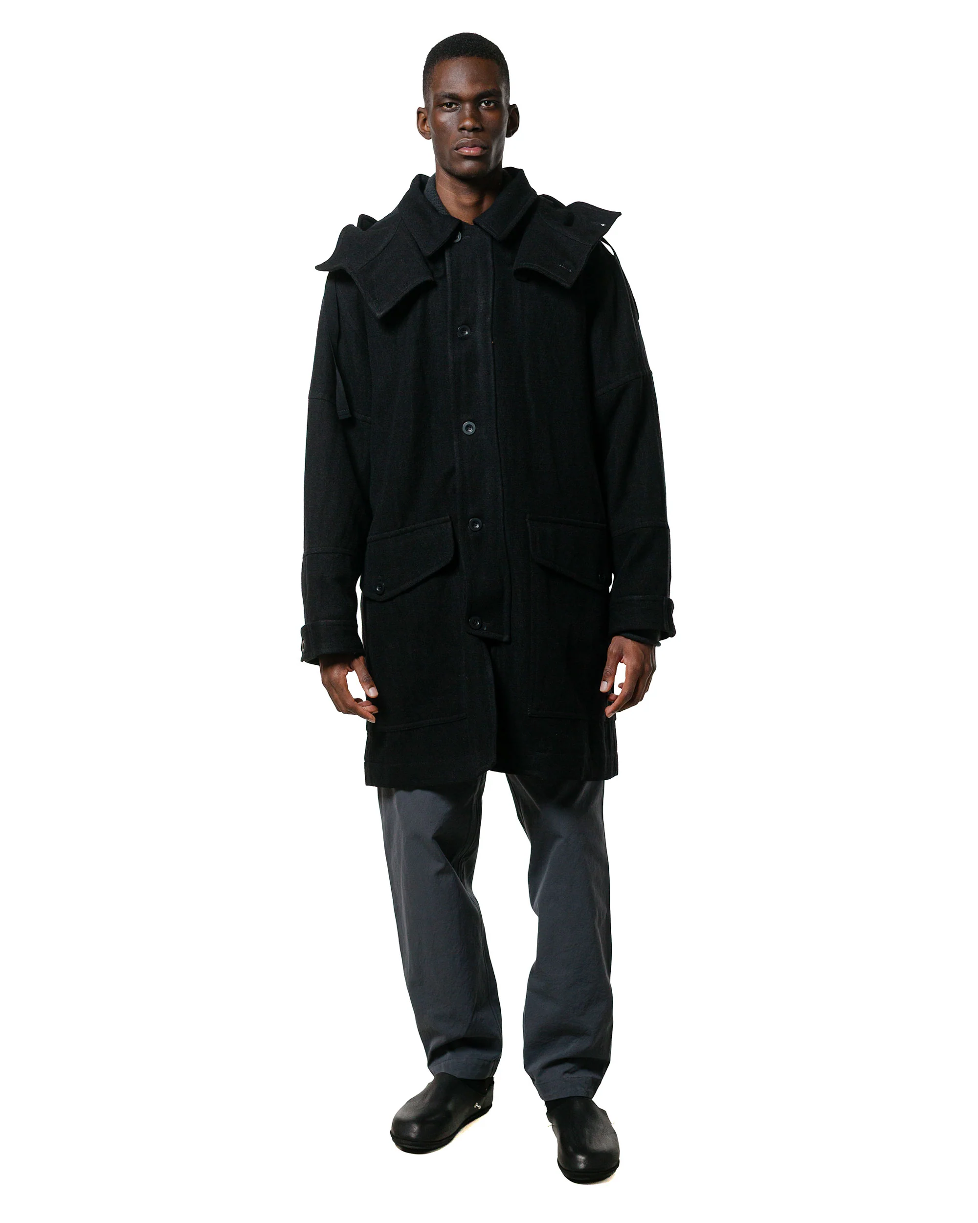 CASEY CASEY Henry Parka Cognac Black - Image 3
