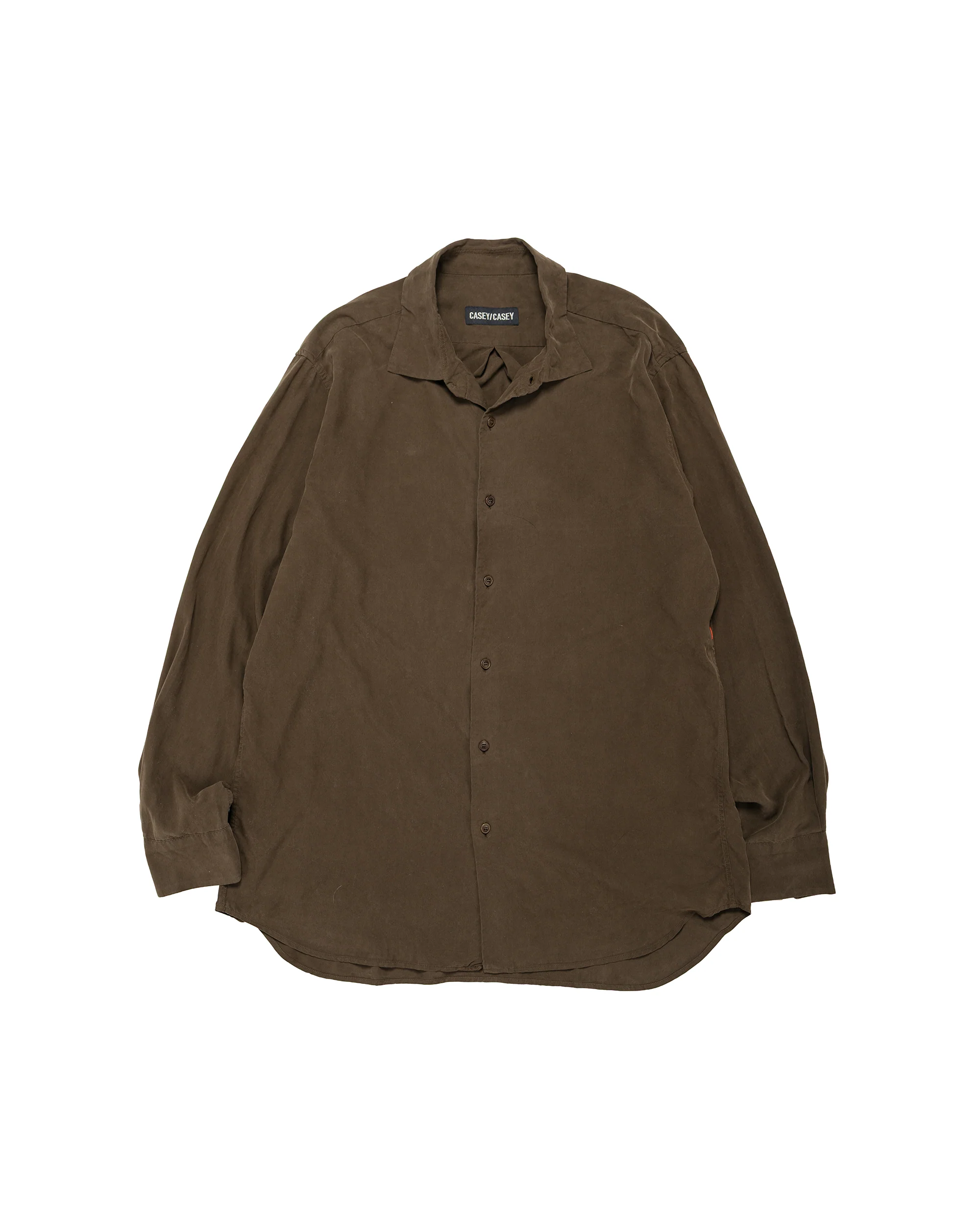 CASEY CASEY Big Raccourice Shirt Spun Silk Brown