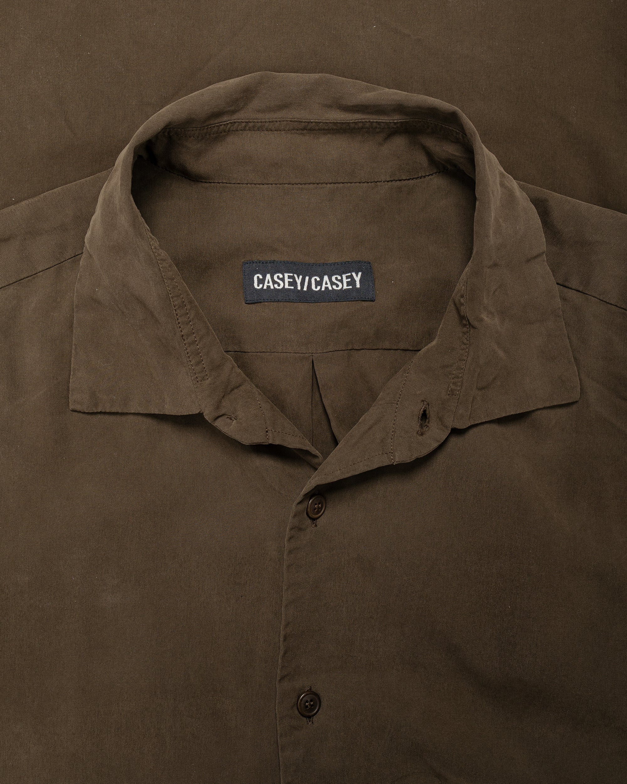 CASEY CASEY Big Raccourice Shirt Spun Silk Brown - Image 5