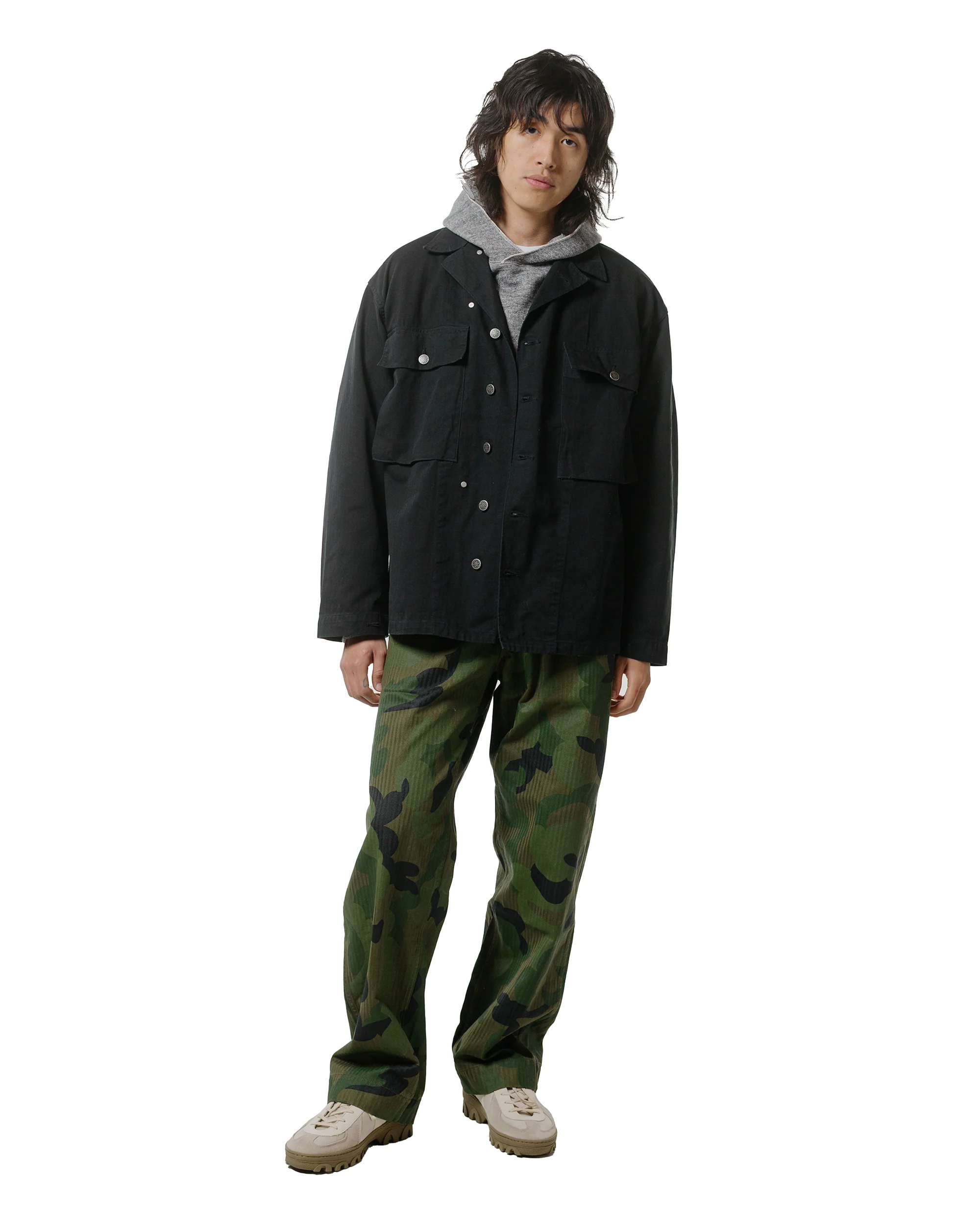 CIOTA M-43 HBT Jacket (Stone Wash) Black - Image 4
