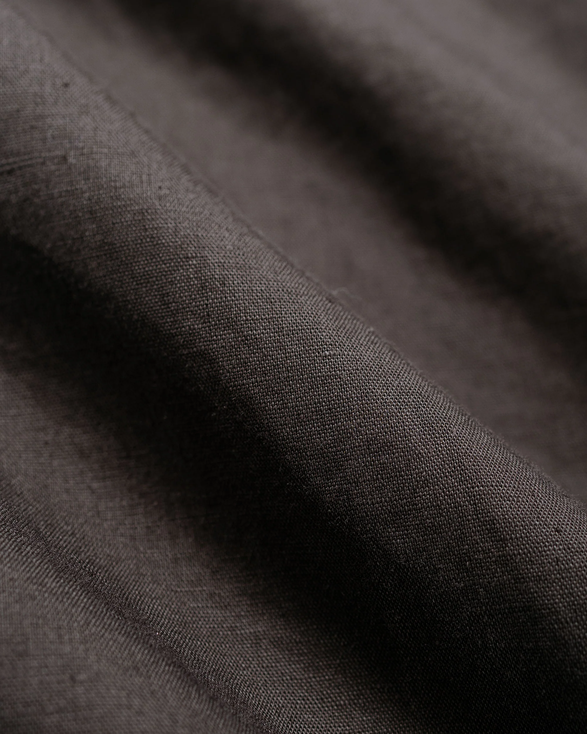 CIOTA Open Collar Short Sleeve Shirt Cotton/Linen Charcoal - Image 6