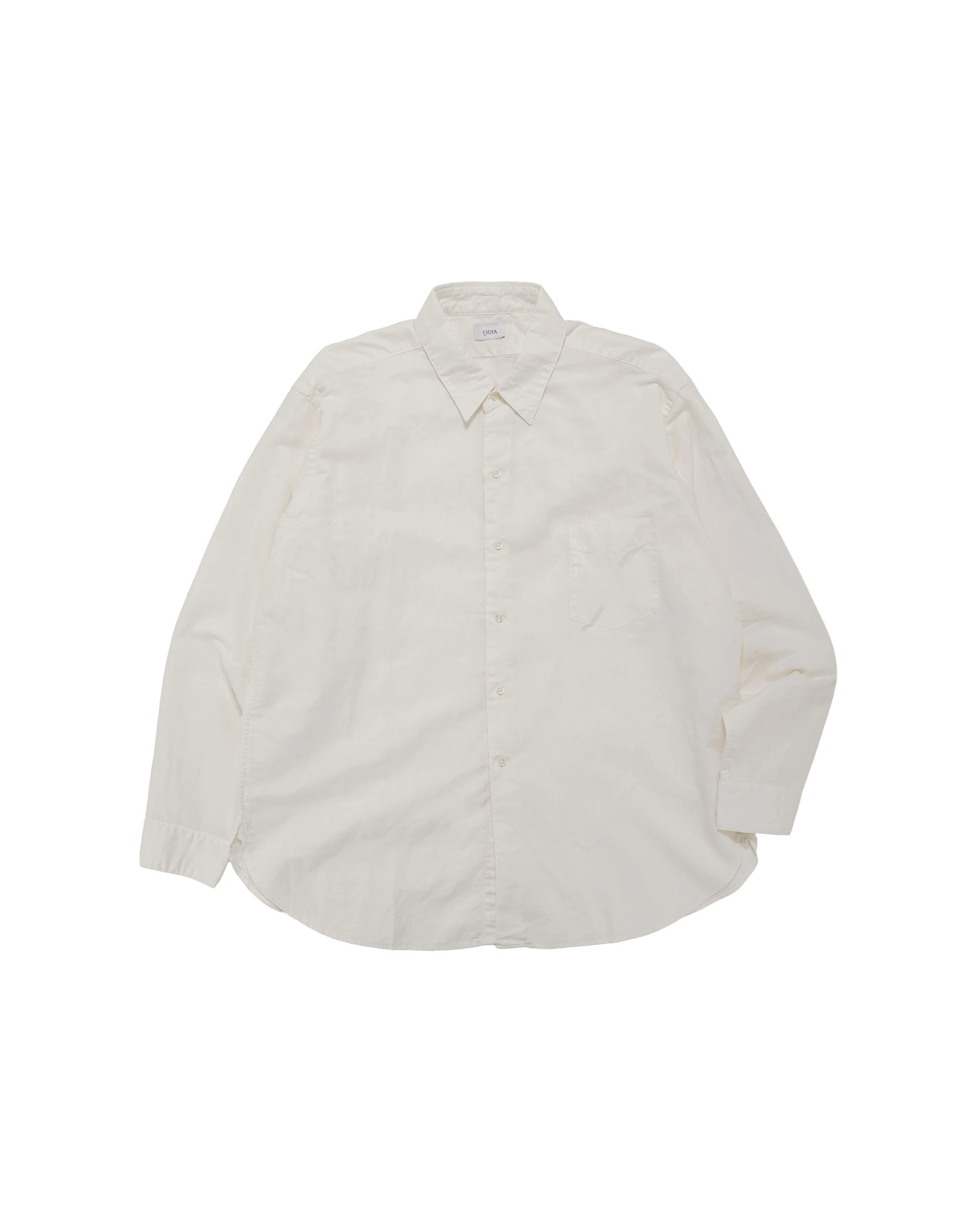 CIOTA Regular Collar Shirt Cotton/Linen Off White