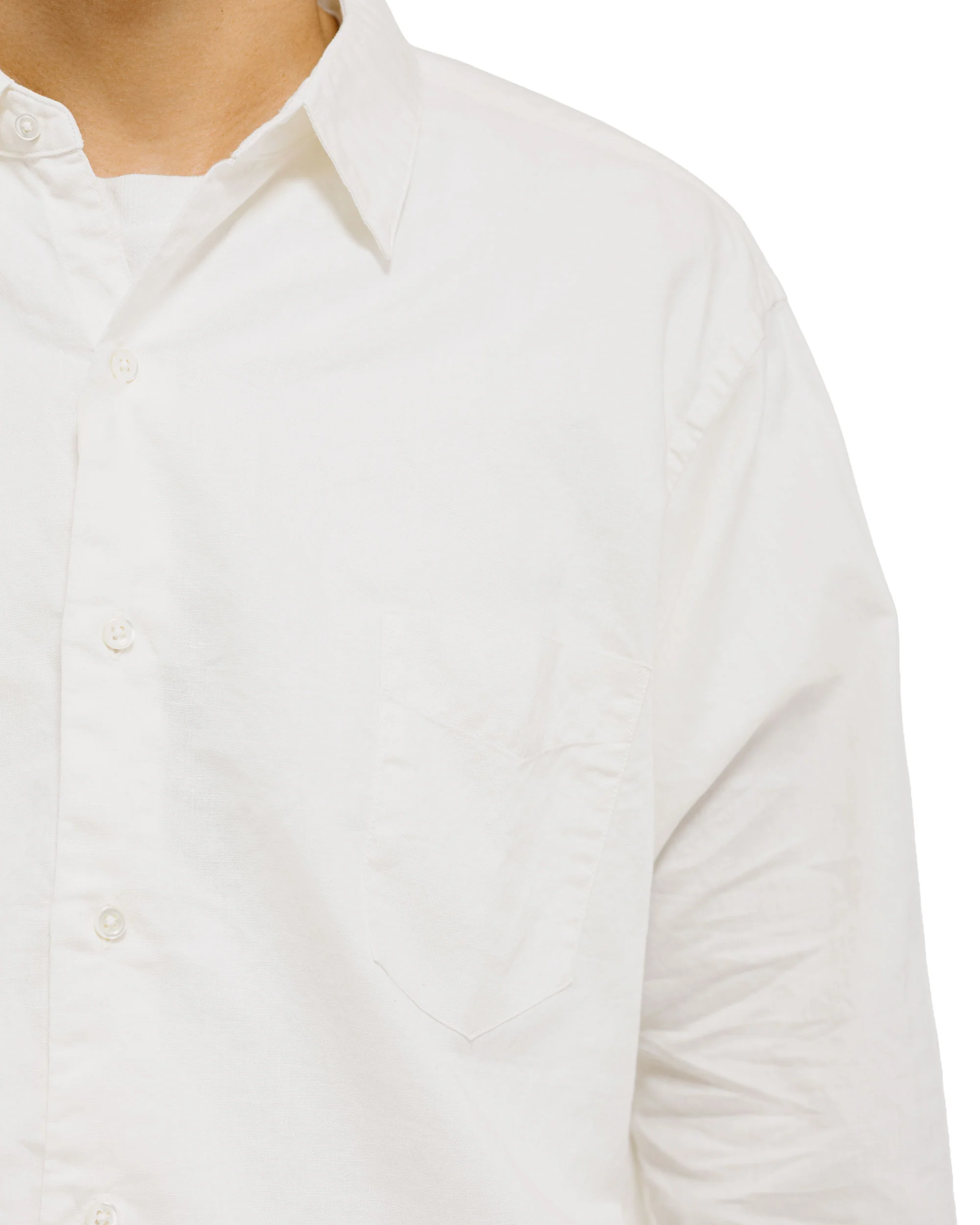 CIOTA Regular Collar Shirt Cotton/Linen Off White - Image 3