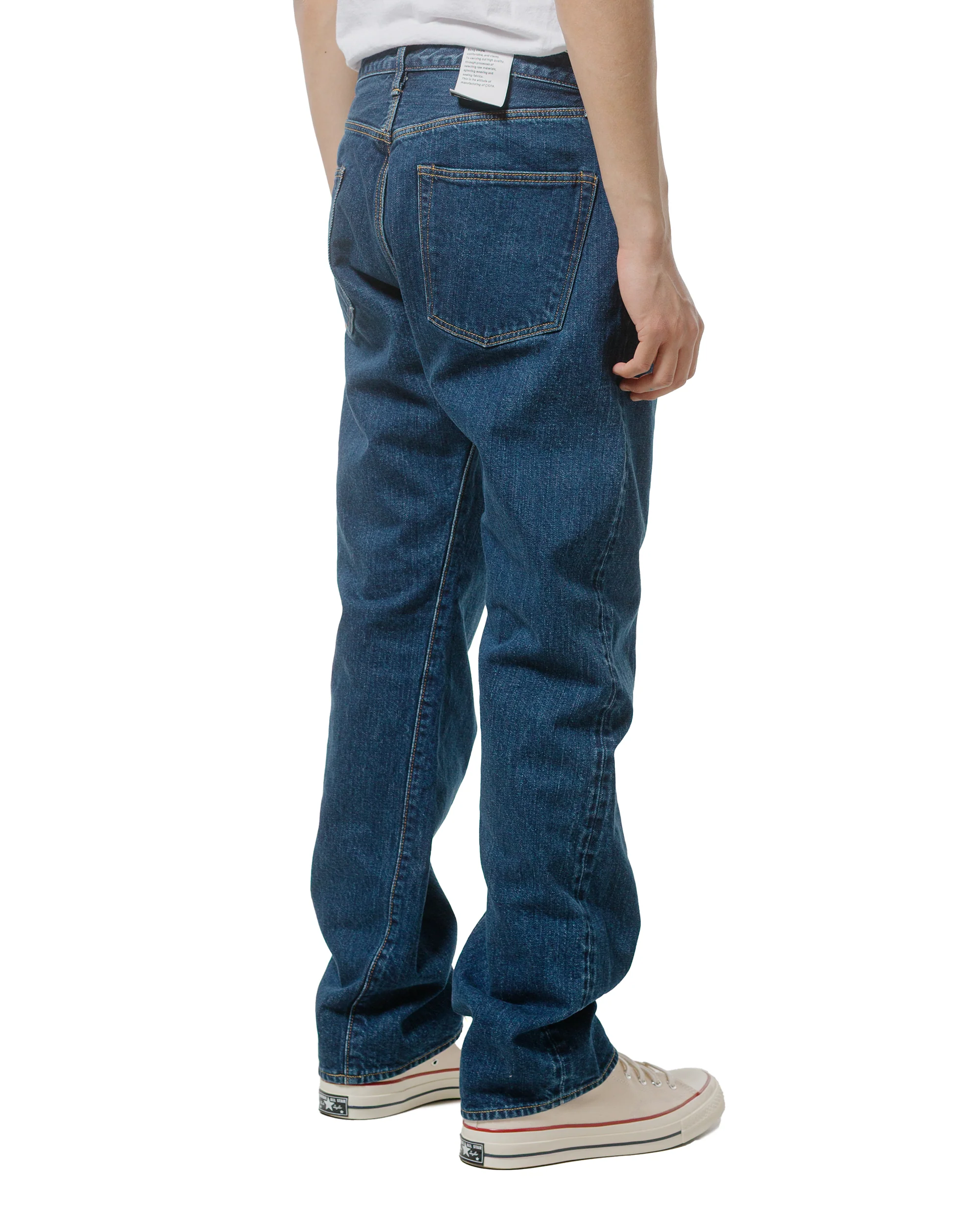CIOTA Straight 5 Pocket Pants (Real Indigo) Dark Blue Damage - Image 3